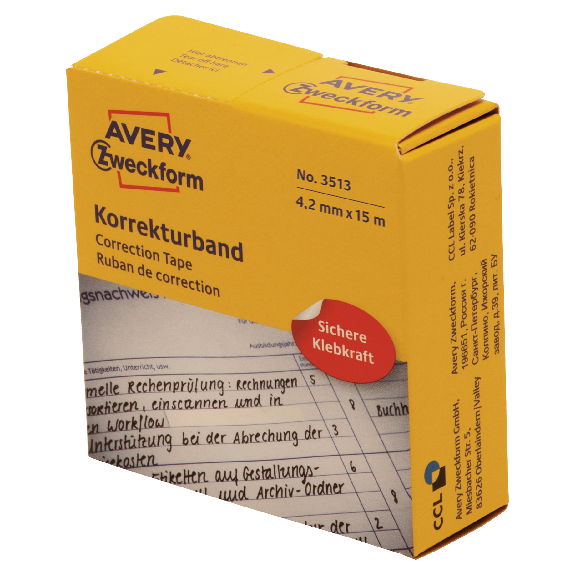 Korrektur- und Abdeckband