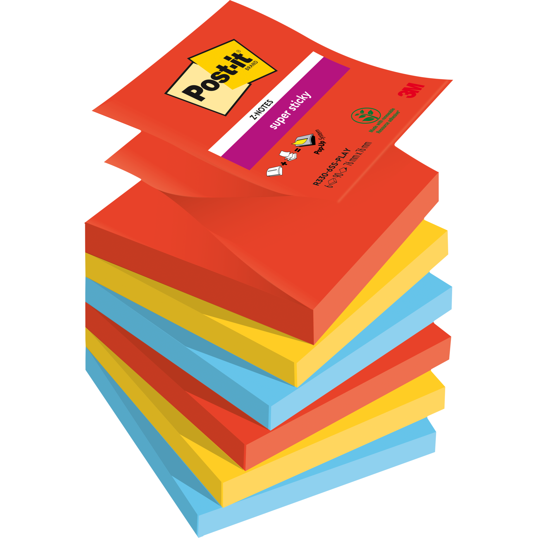 Super Sticky Z-Notes Playful Collection