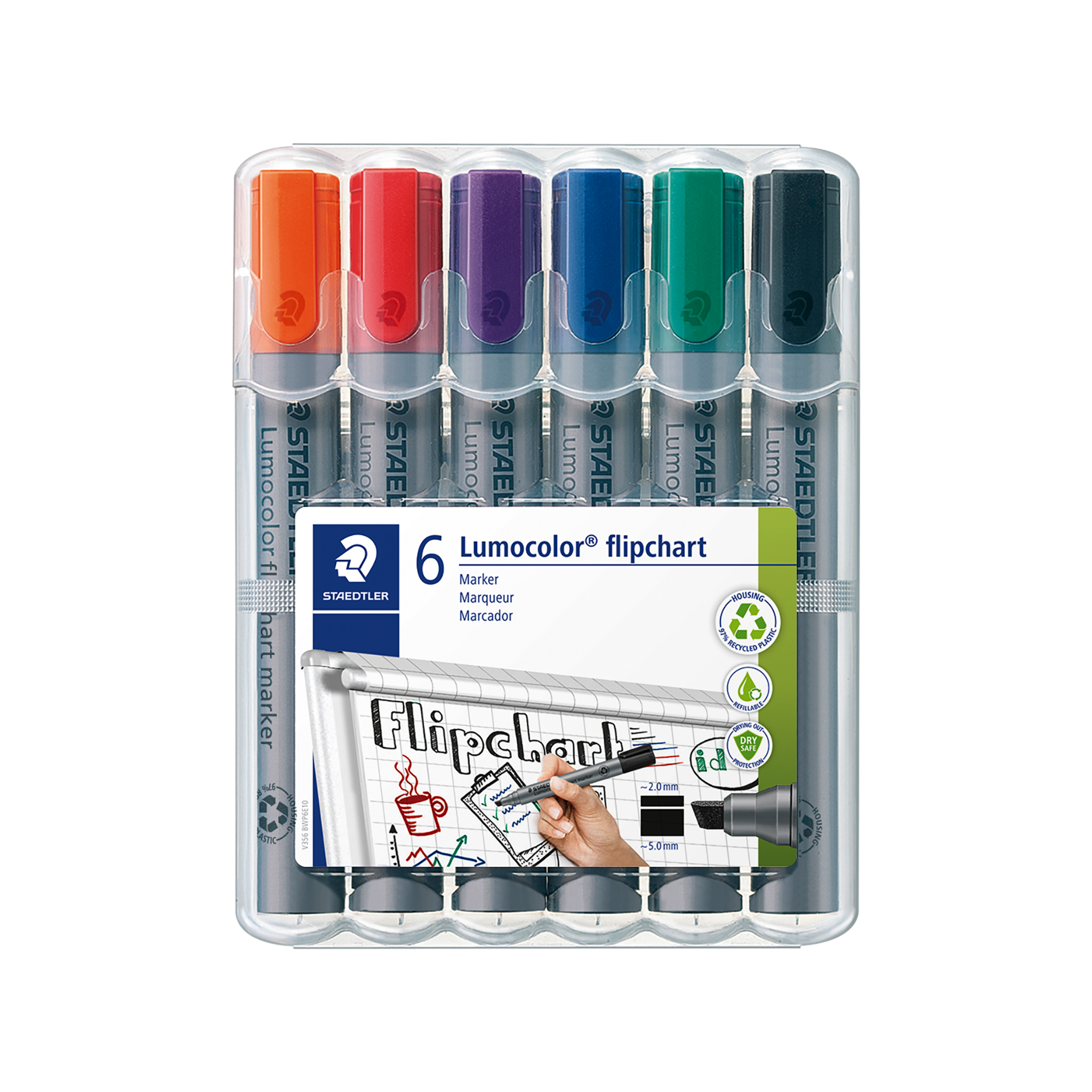 Lumocolor® Flipchartmarker 356 B, Keilspitze