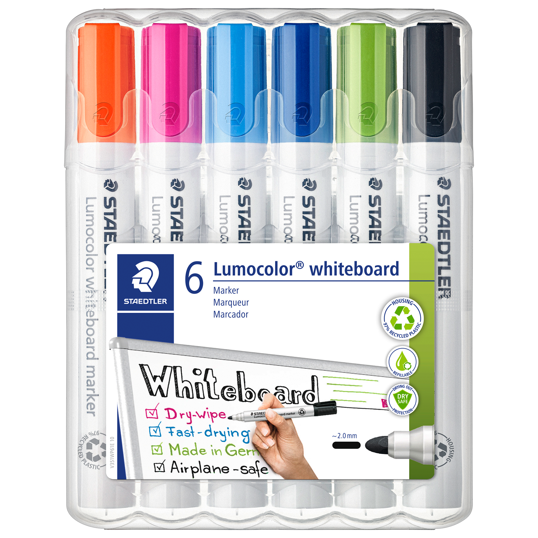 Lumocolor® Whiteboard-Marker 351, Rundspitze