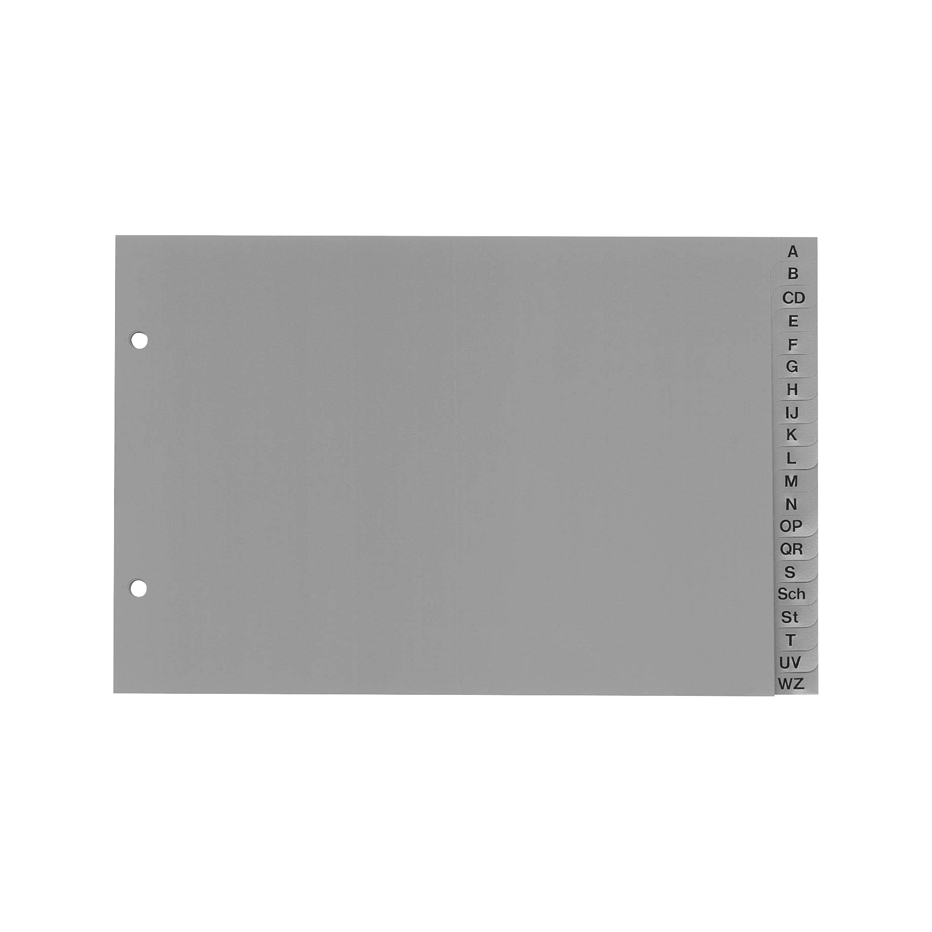 Register A - Z, Kunststoff