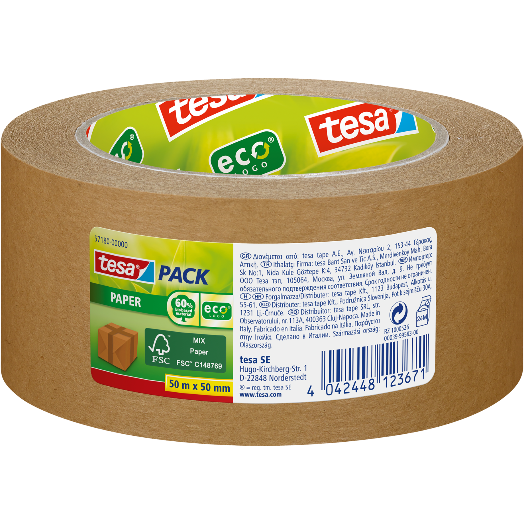 Packband tesapack® Paper ecoLogo®
