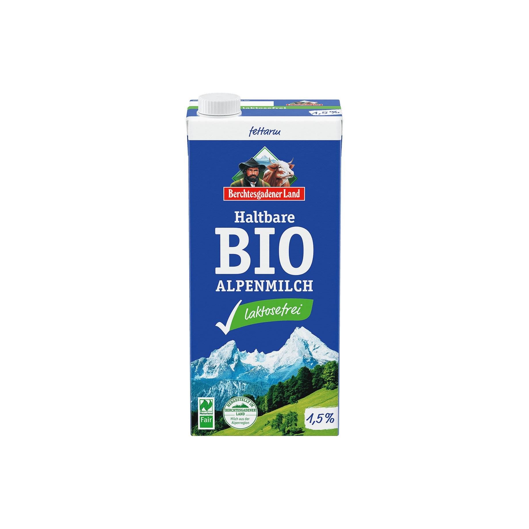 Haltbare Bio-Alpenmilch, laktosefrei