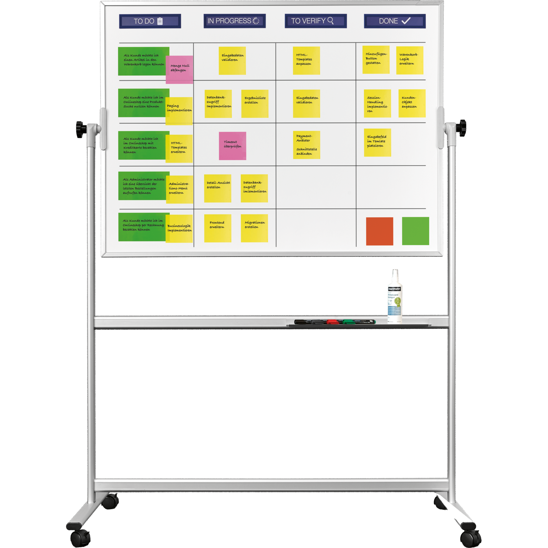 Scrumboard Standard-Set mobil