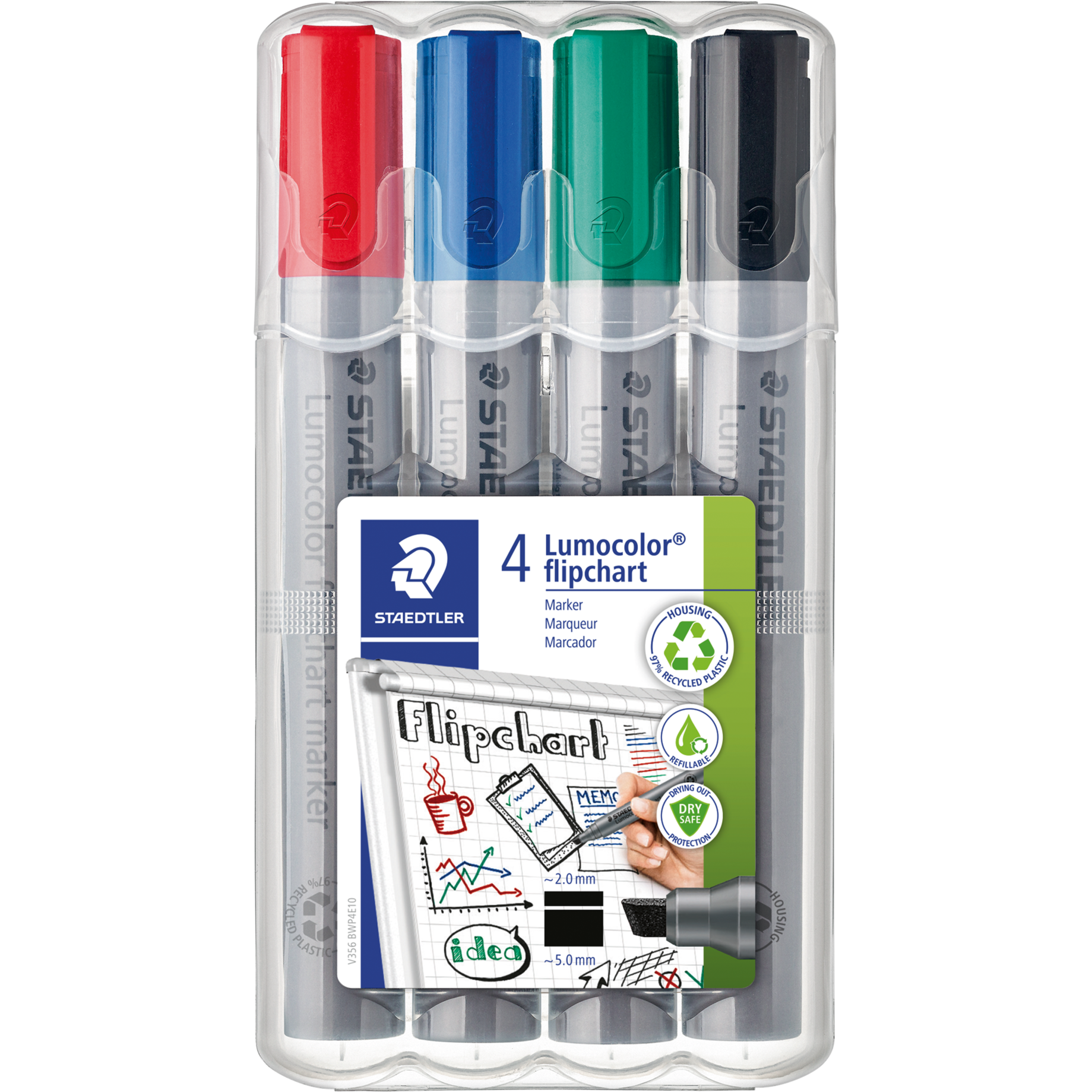 Lumocolor® Flipchartmarker 356 B, Keilspitze