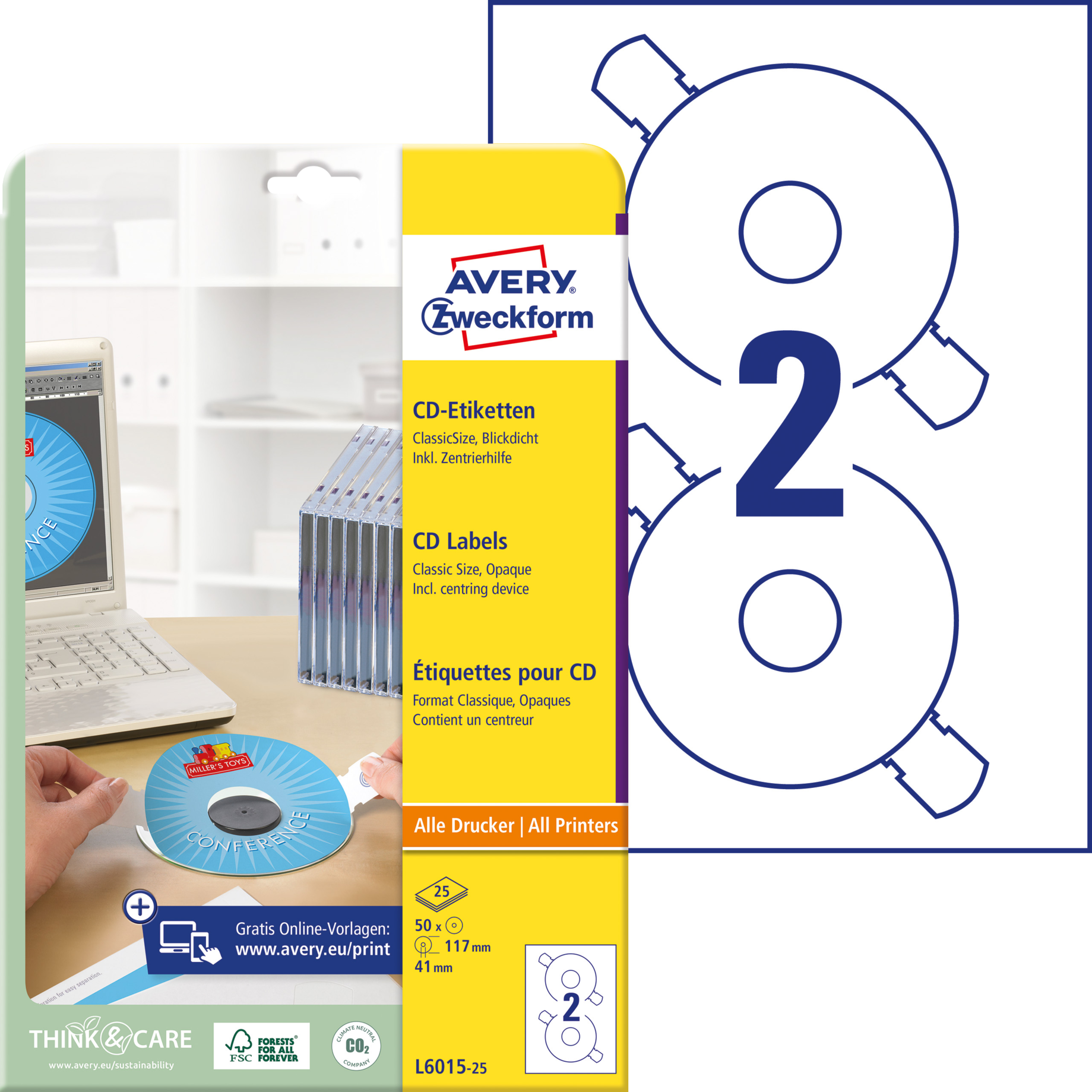 CD-Etiketten ClassicSize