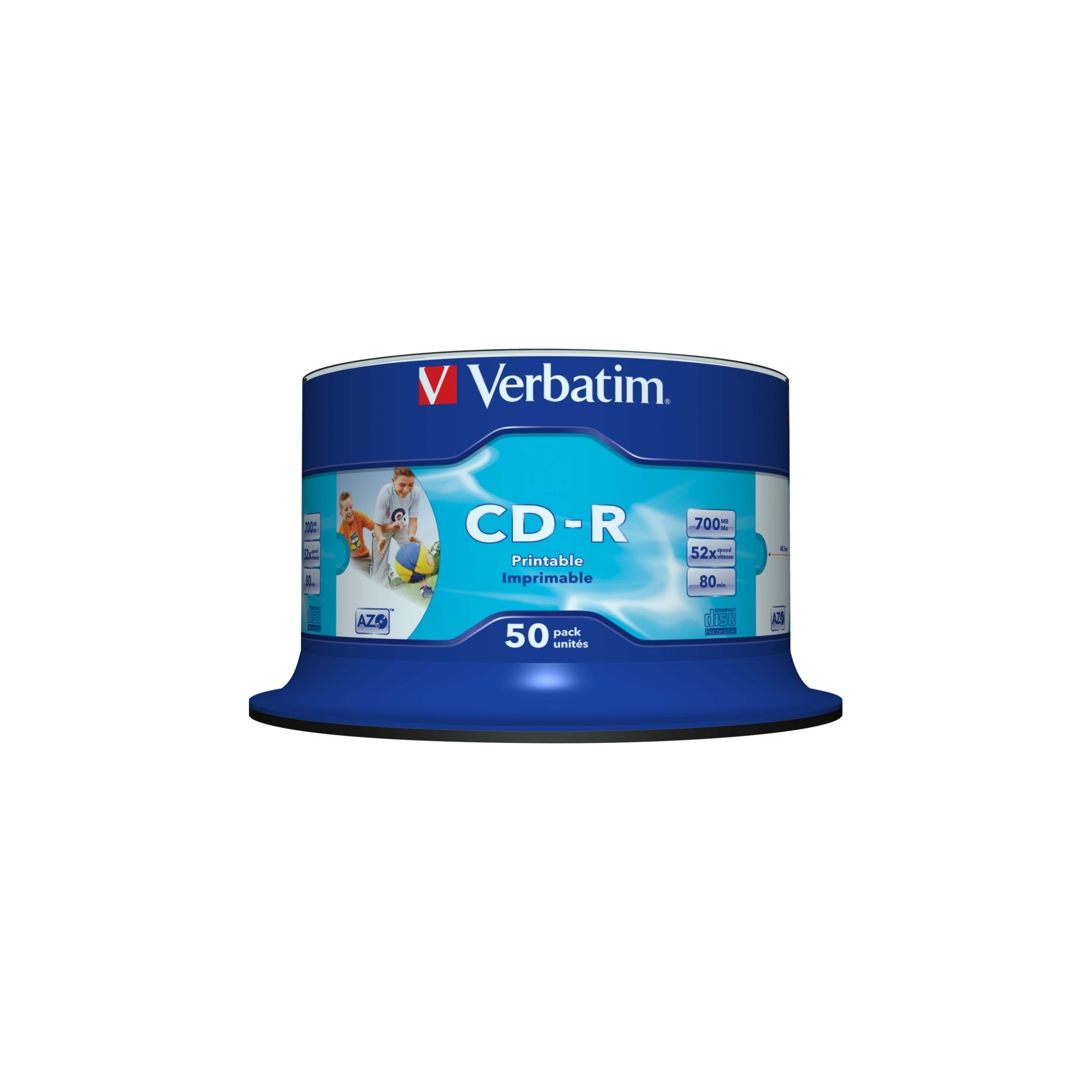 CD-R, Inkjet Full Size Printable Surface, DataLife Plus, AZO