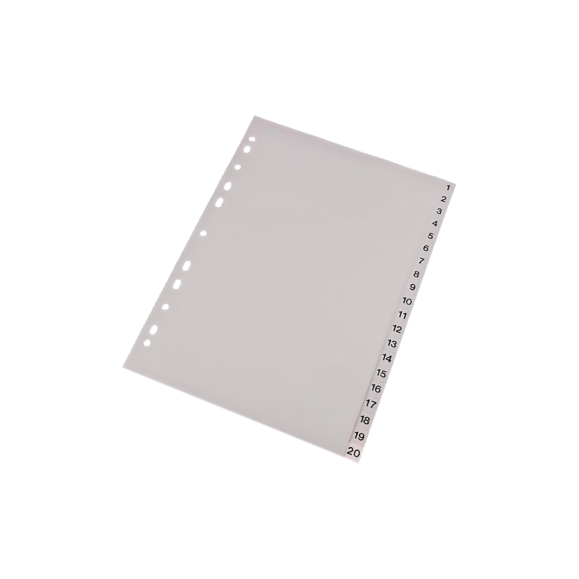 Zahlenregister A4 1-12