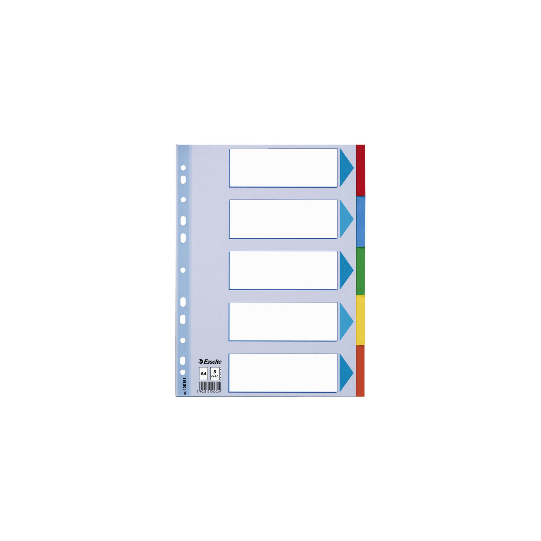 Blanko-Register aus Karton, durchgefärbt