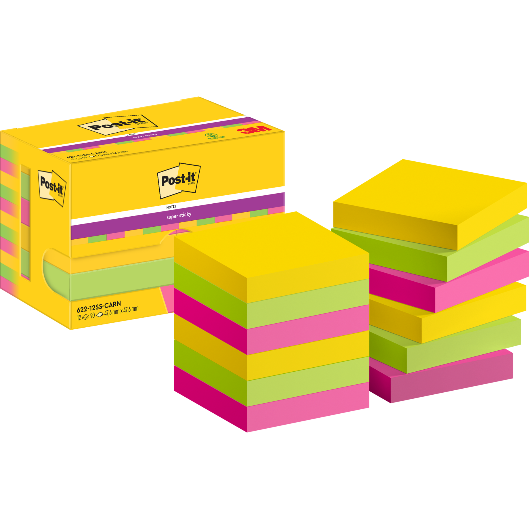 Post-it® Super Sticky Notes Carnival Collection