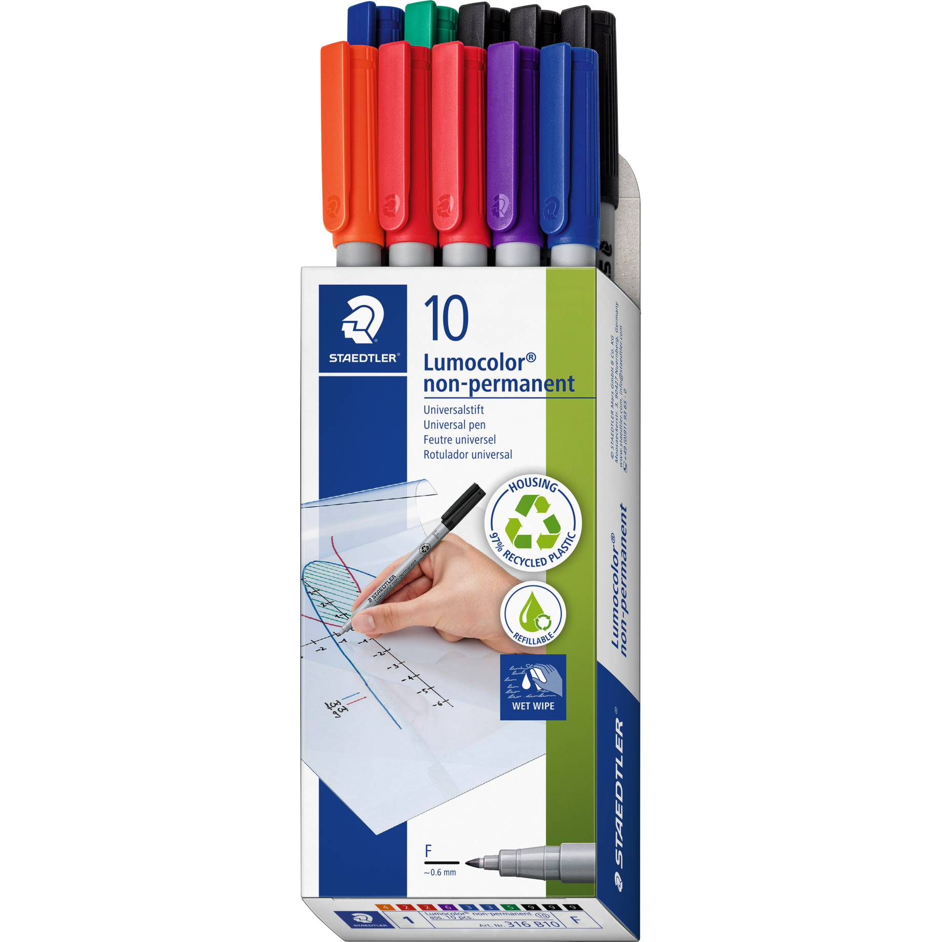 Lumocolor® non-permanent Faserschreiber F