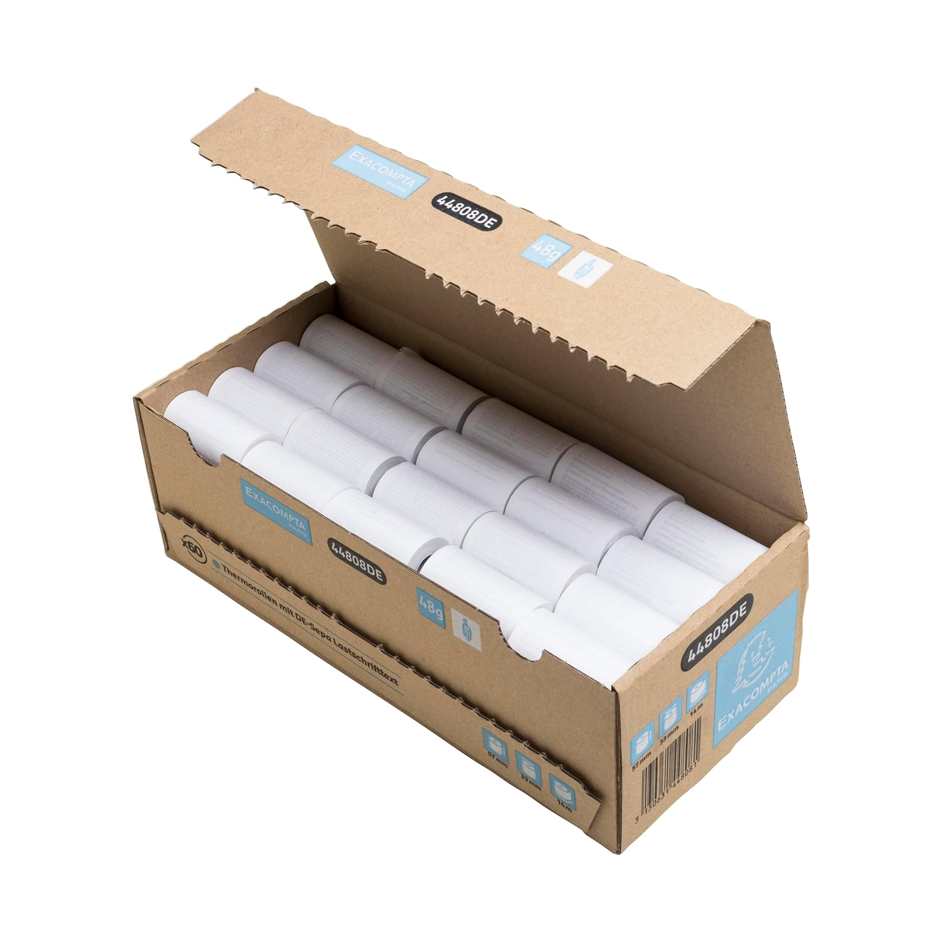 Thermo-Kassenrolle mit DE-Sepa Lastschriftentext