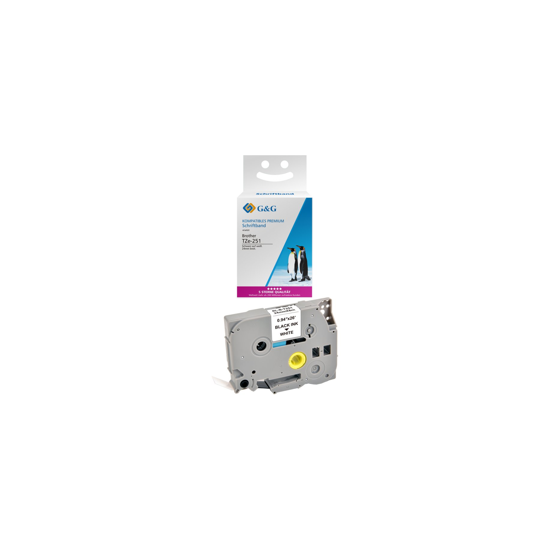 Schriftbandkassette TZe für BROTHER