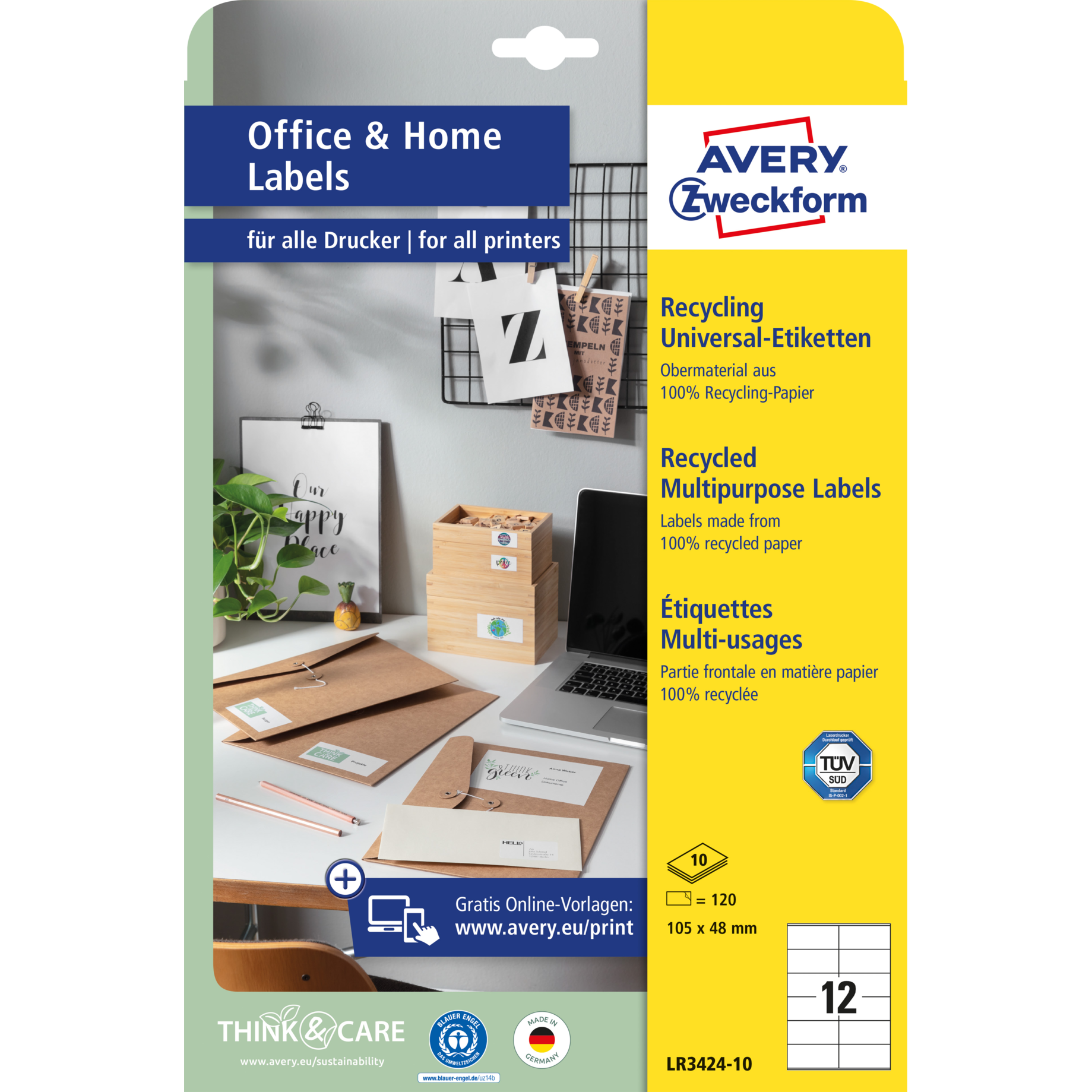 Recycling Universal-Etikett, Office & Home
