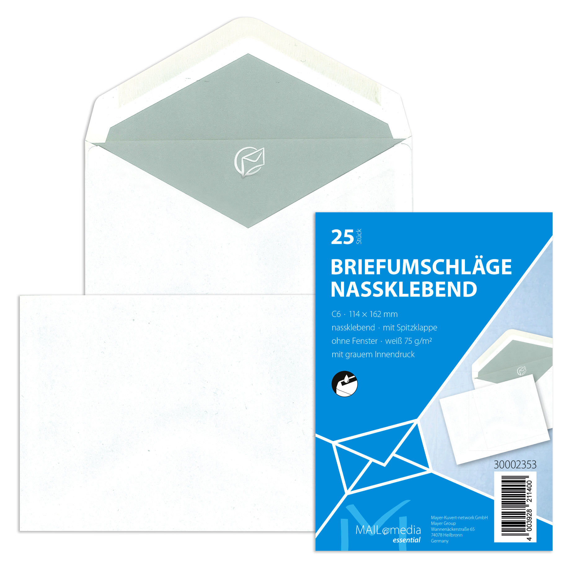 Briefumschlag MAILmedia DIN C6 Kleinpackung