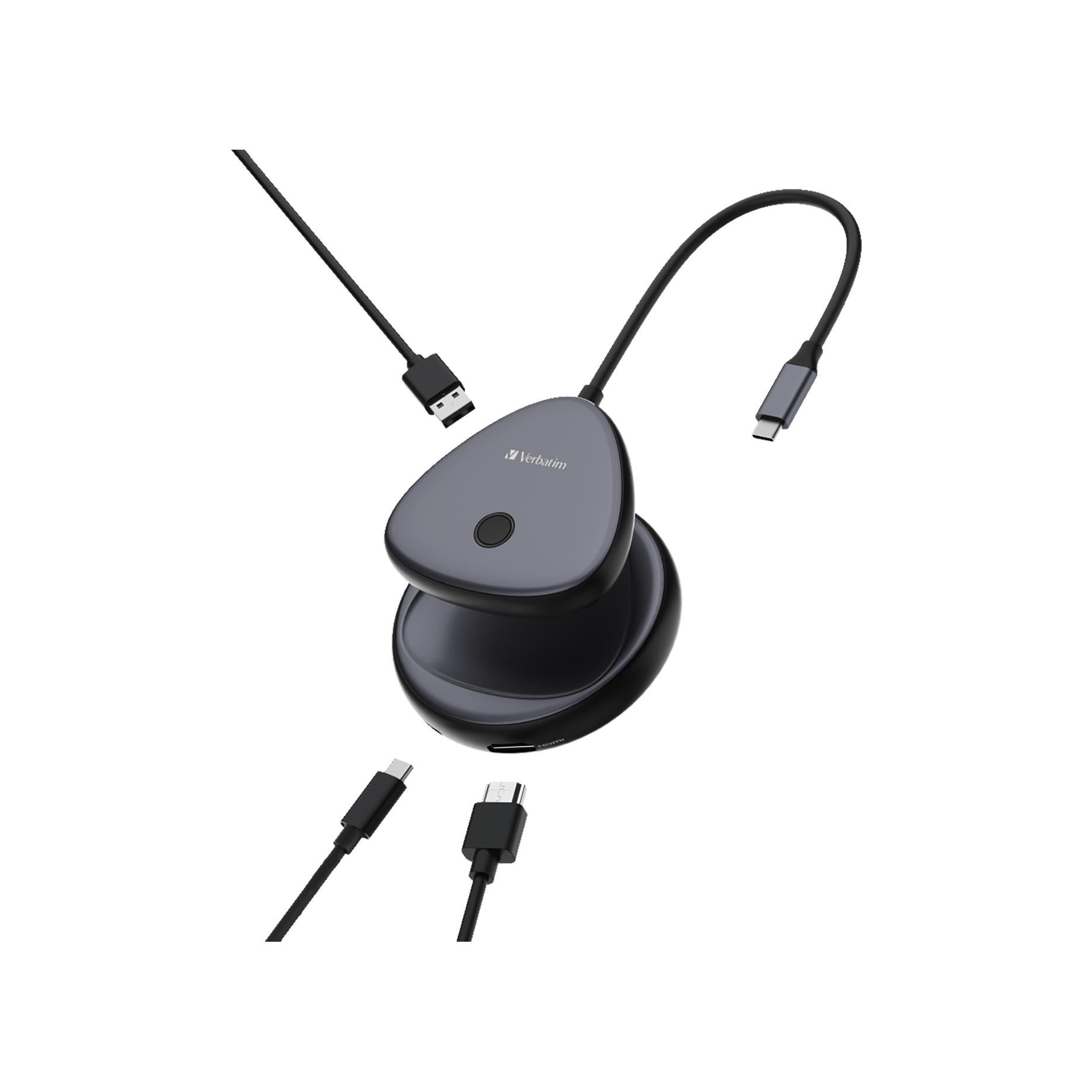 Drahtloser USB-C-Monitor-Adapter mit Hub WDA-02