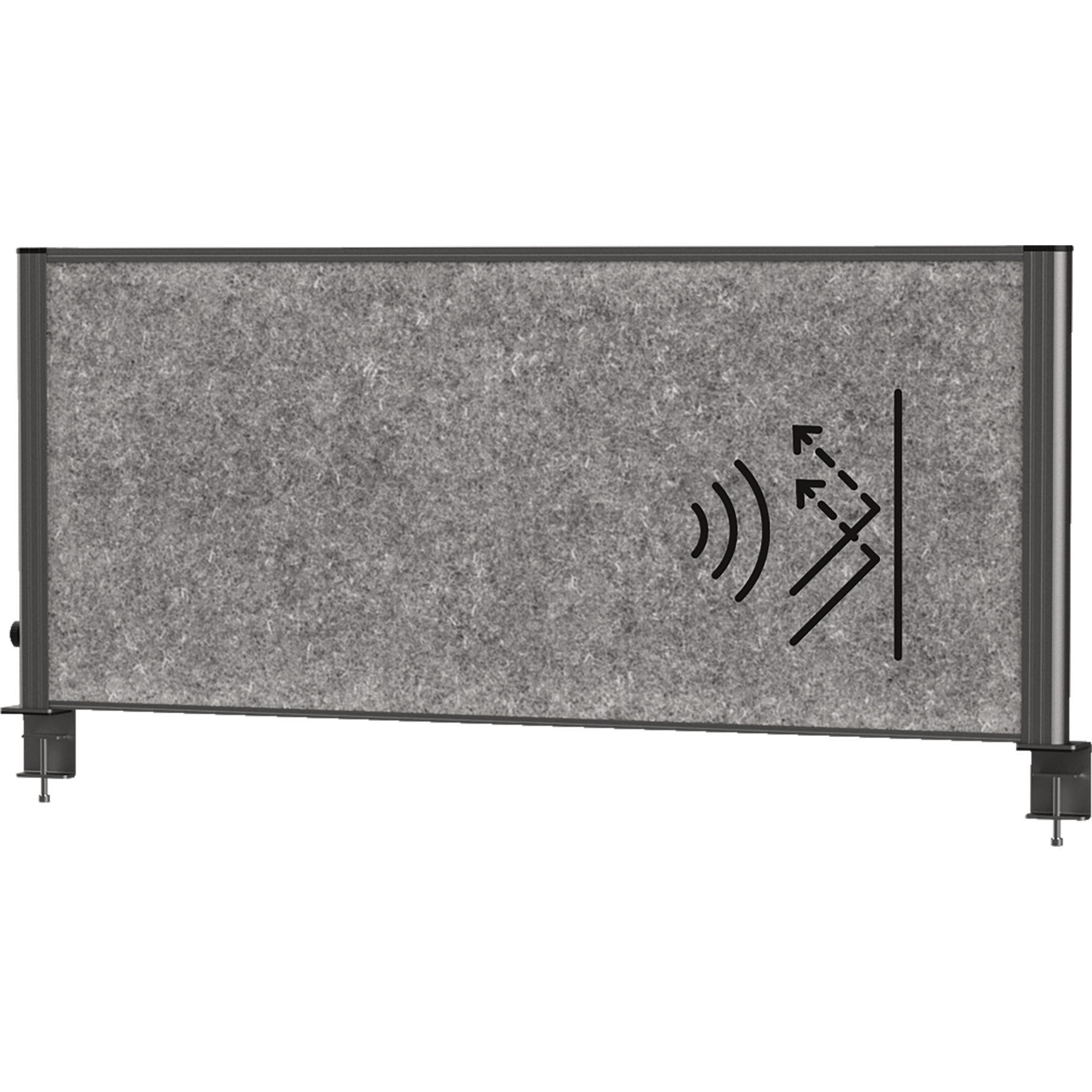 Tisch-Trennwandsystem MAULconnecto Uplight