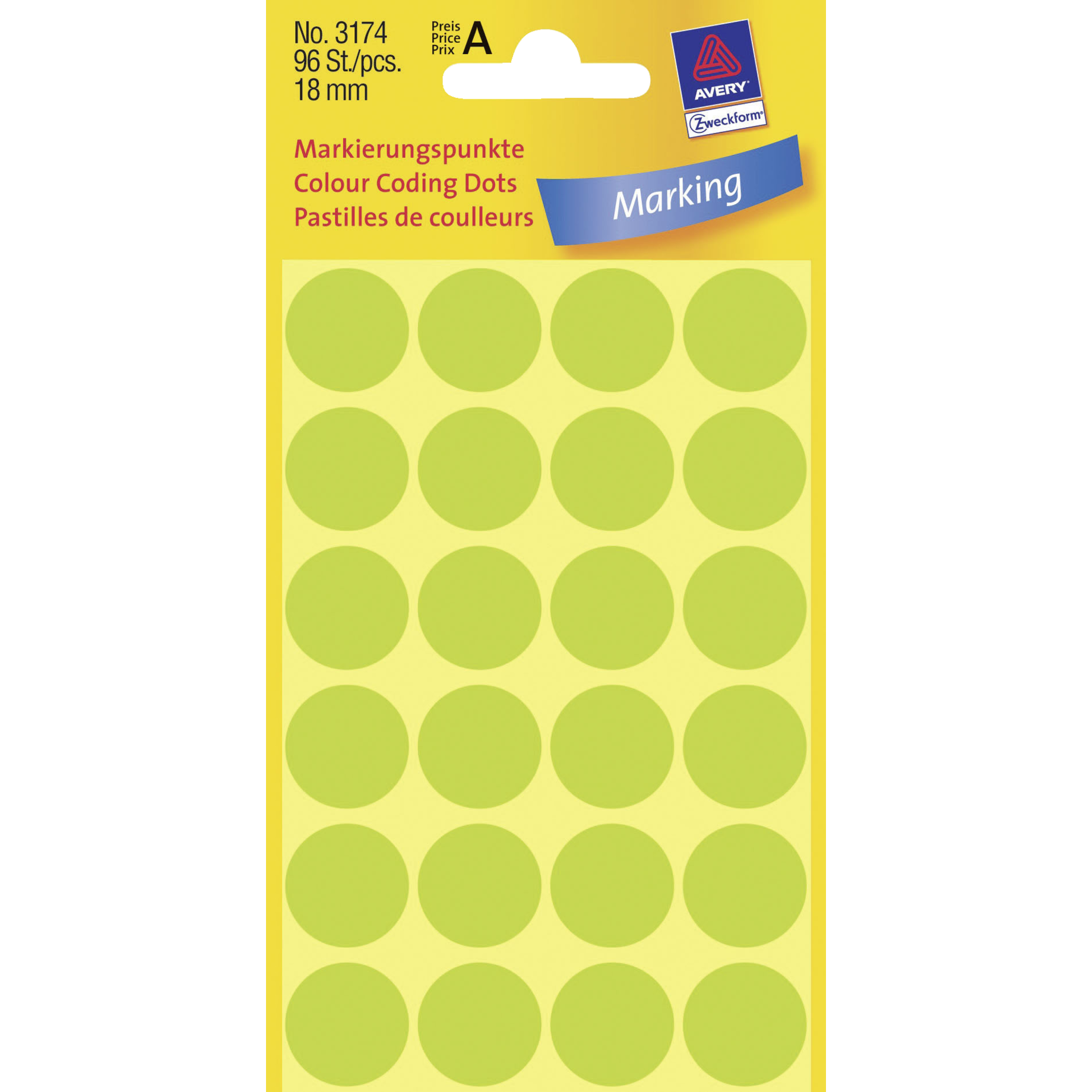 Markierungspunkt, Leuchtfarbe