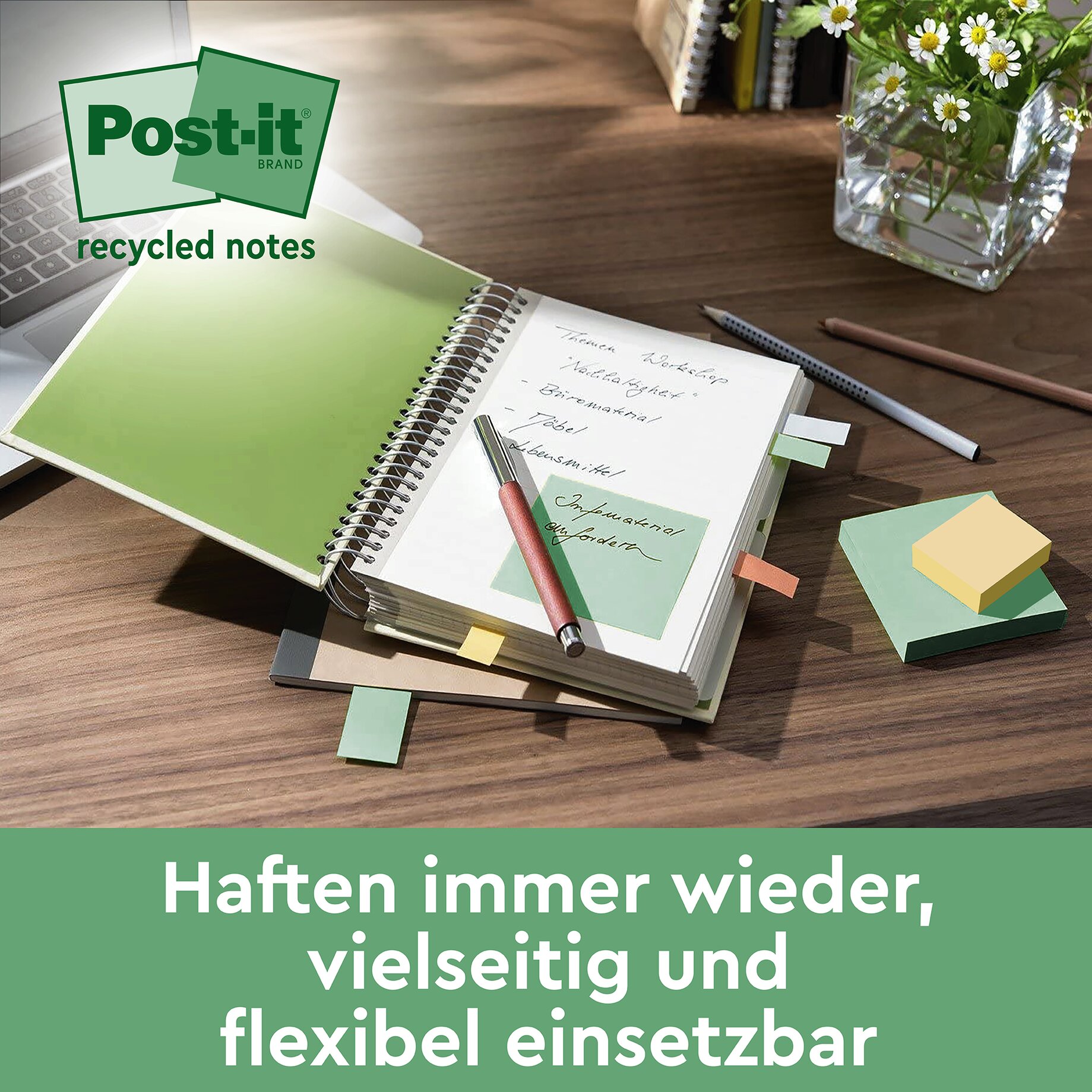 Super Sticky Recycling Notes, liniert