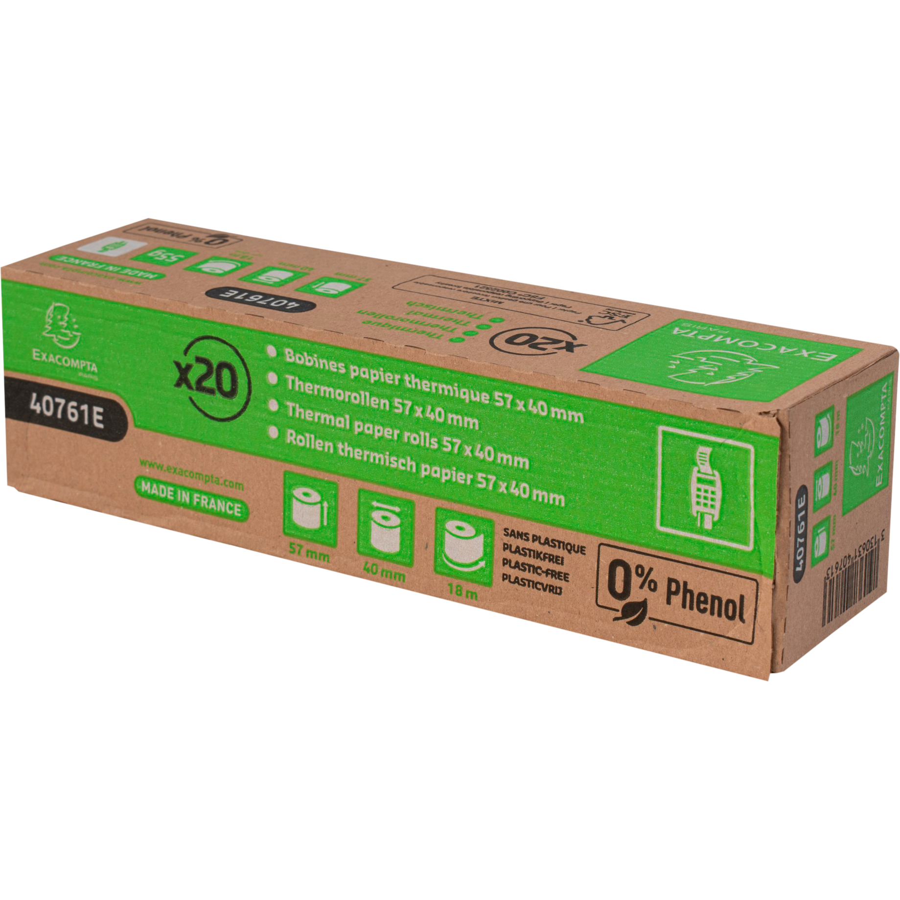 Thermo-Kassenrolle, phenol- und plasikfrei
