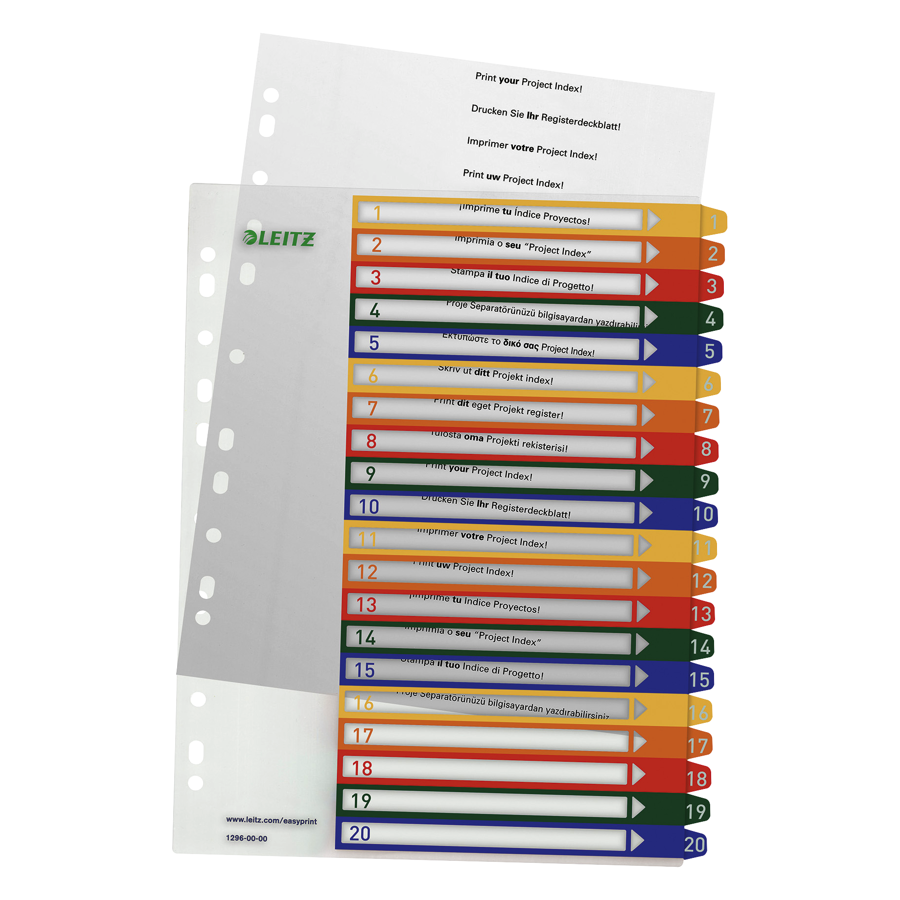 PC-beschriftbares Zahlenregister