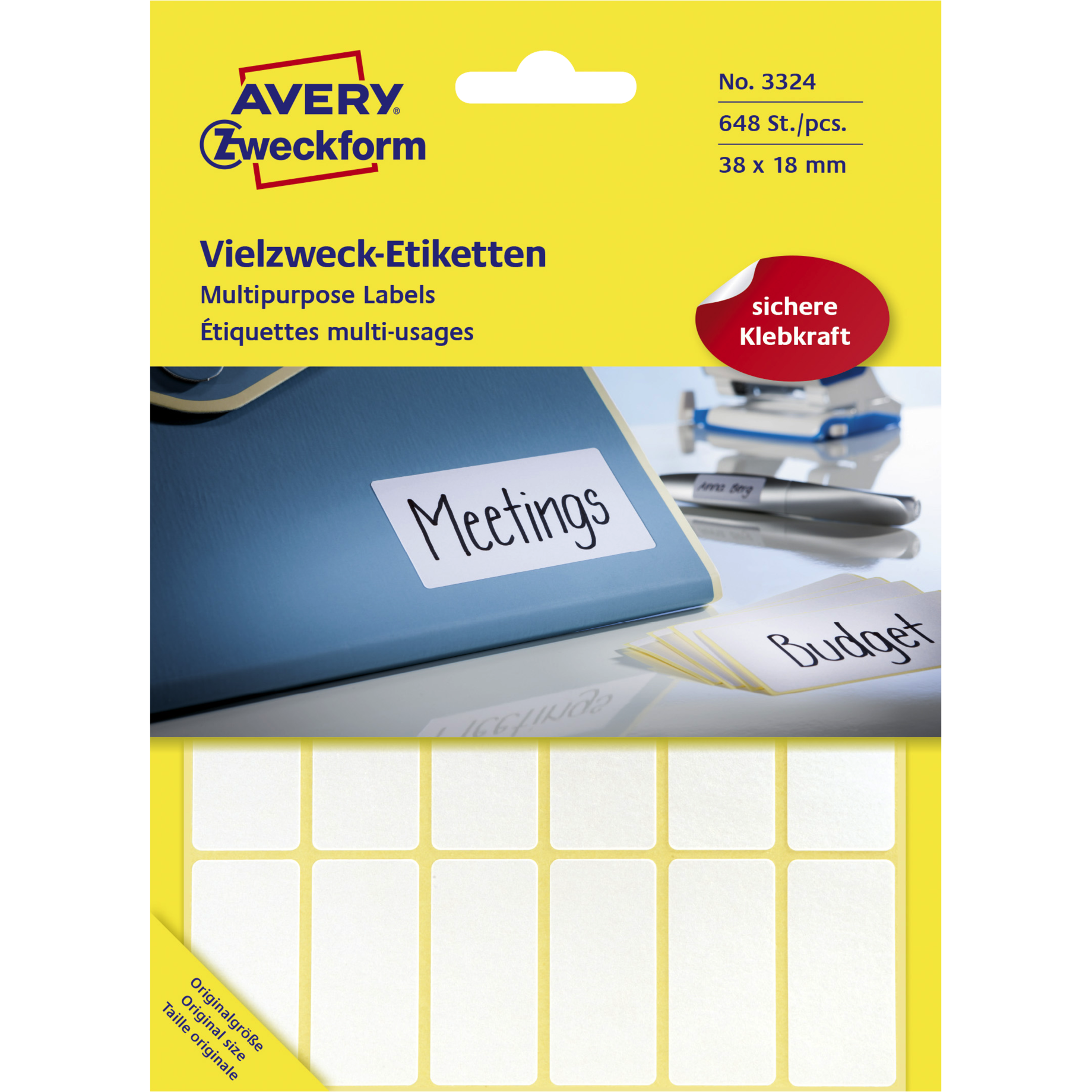 Vielzweck-Etikett
