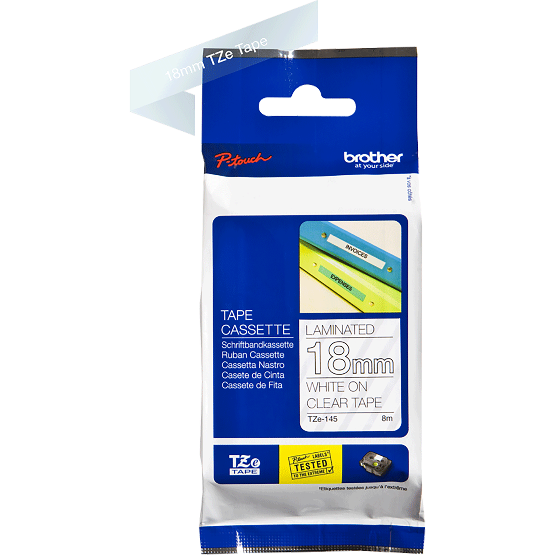 TZe-Schriftbandkassette für P-touch, laminiert TZe-Schriftbandkassette für P-touch, laminiert