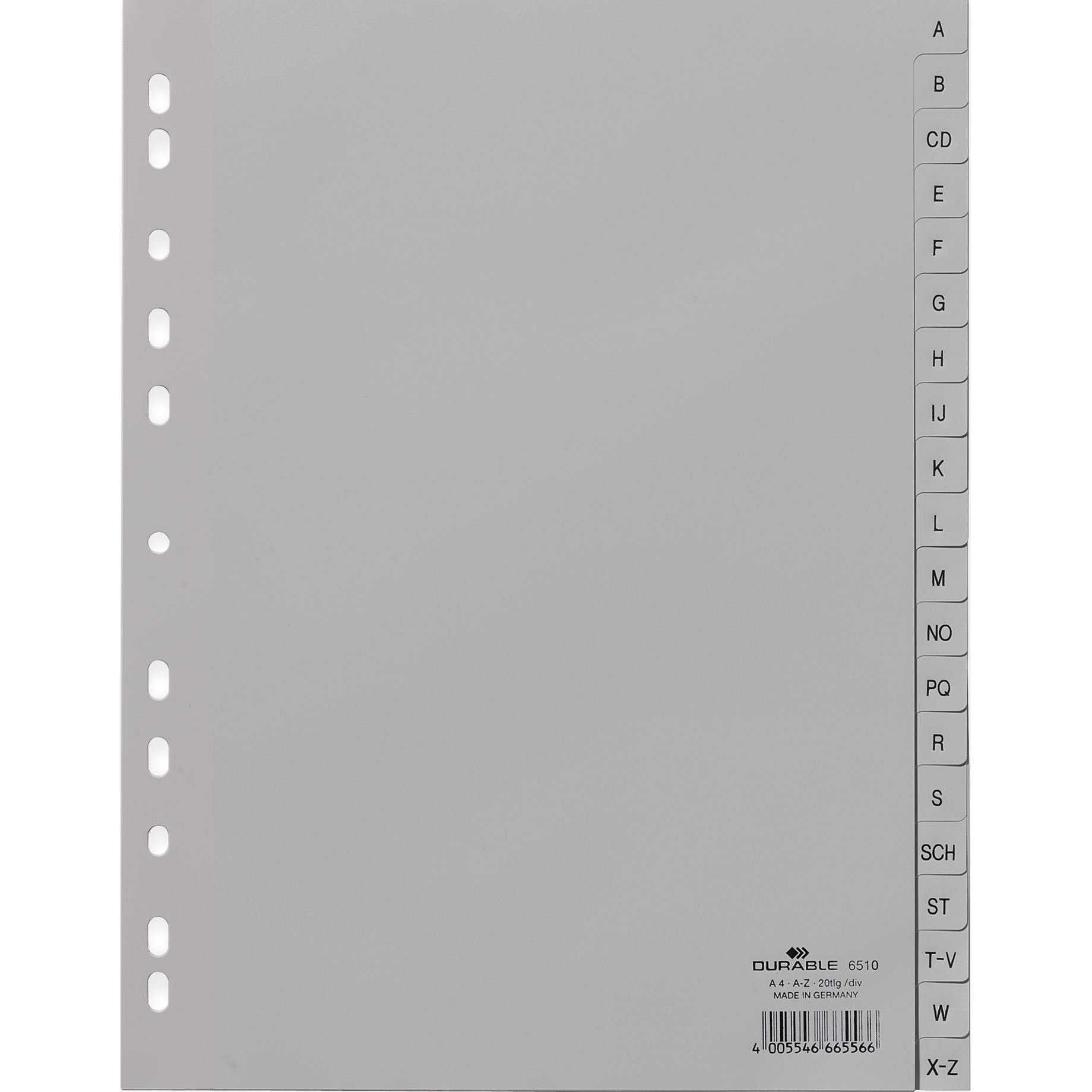Register A - Z, Kunststoff