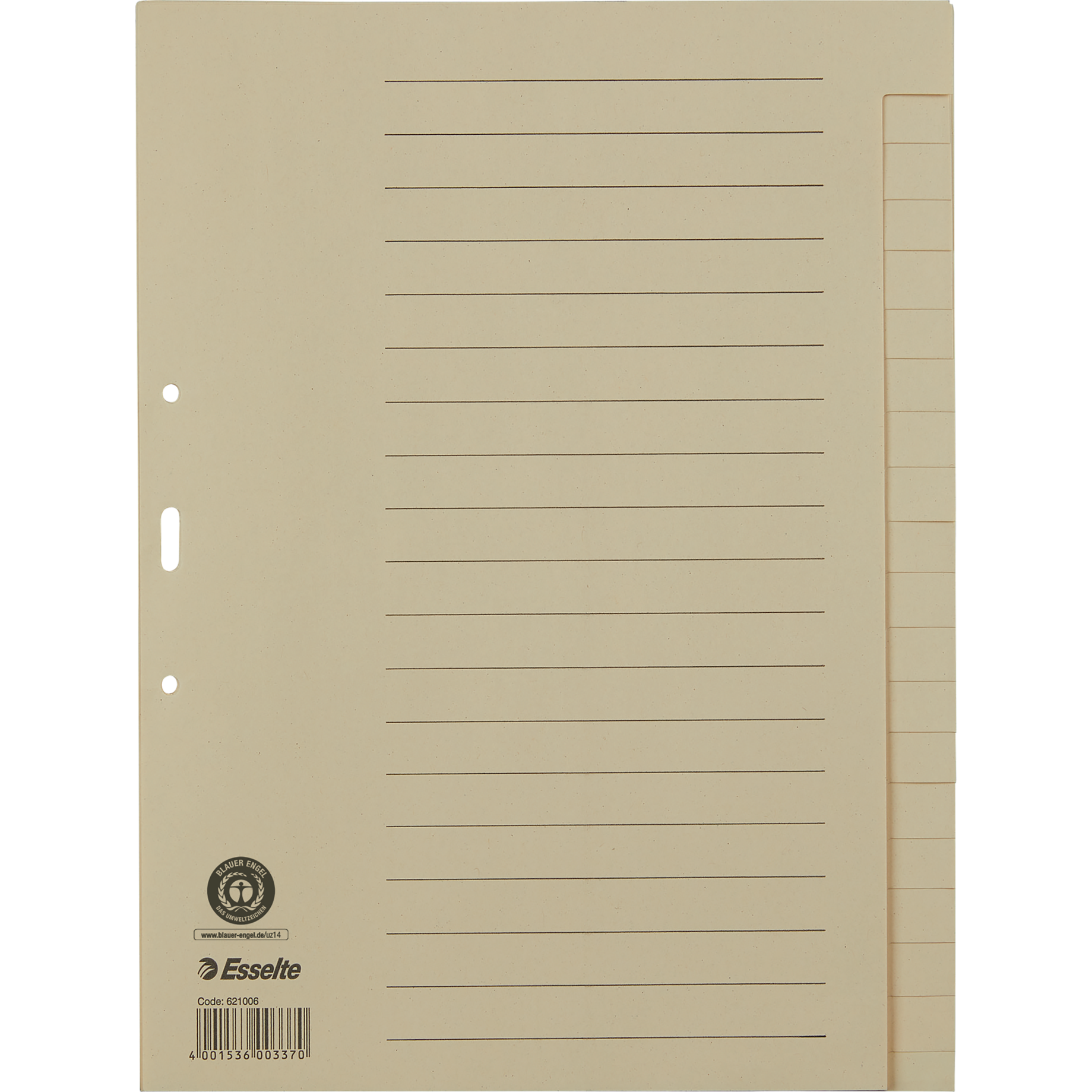 Blanko-Register aus Papier