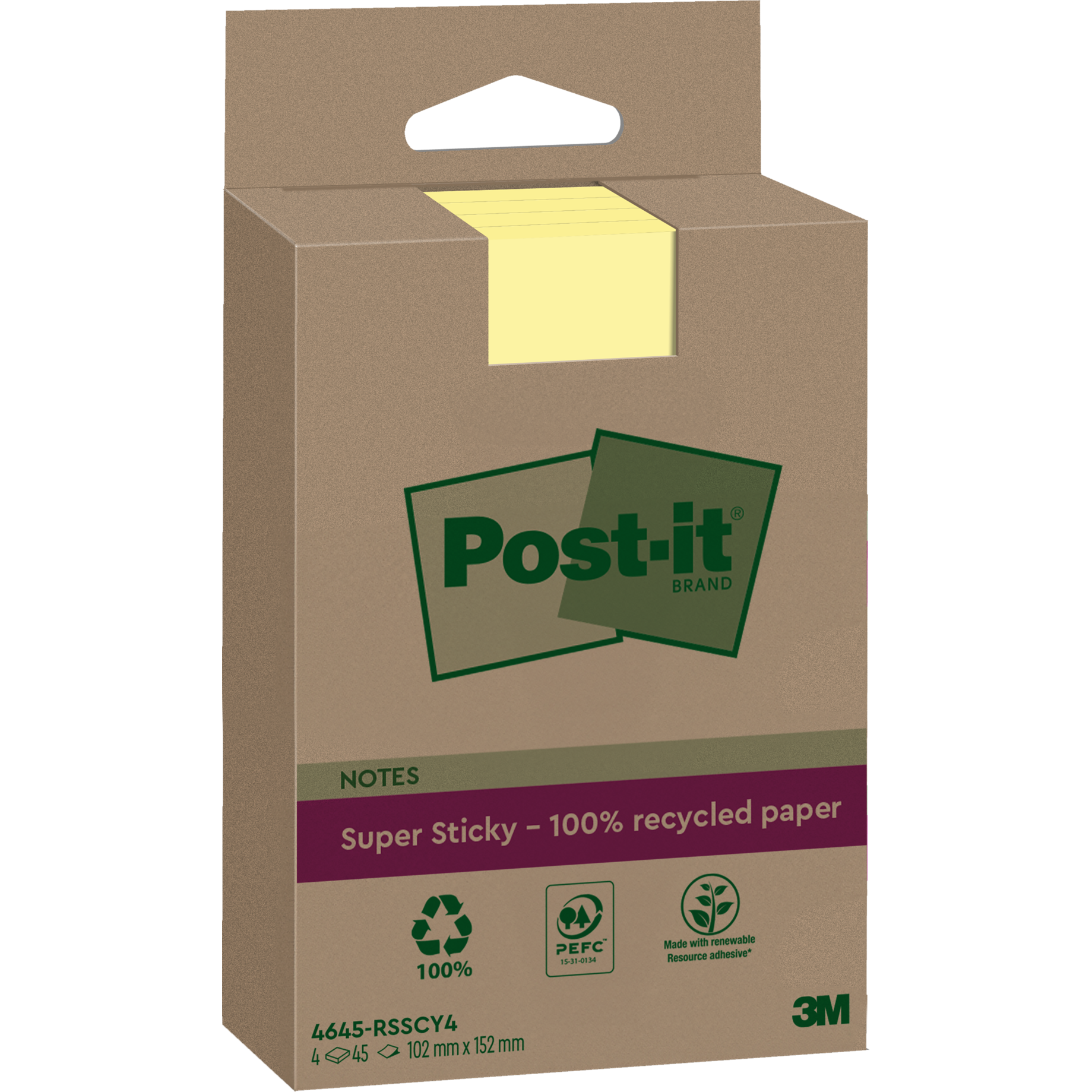 Super Sticky Recycling Notes, liniert