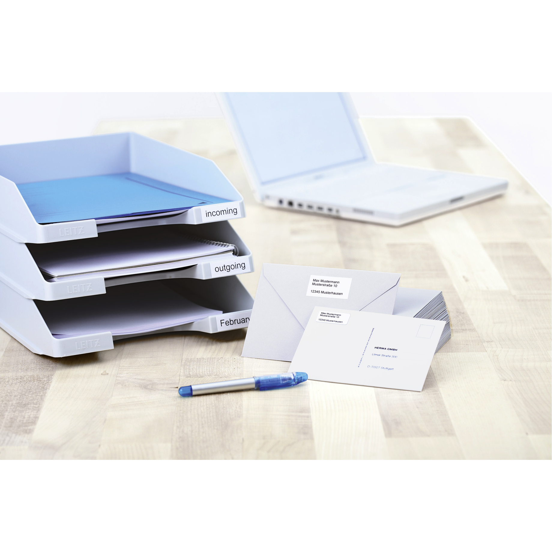 Etikett aus Recyclingpapier
