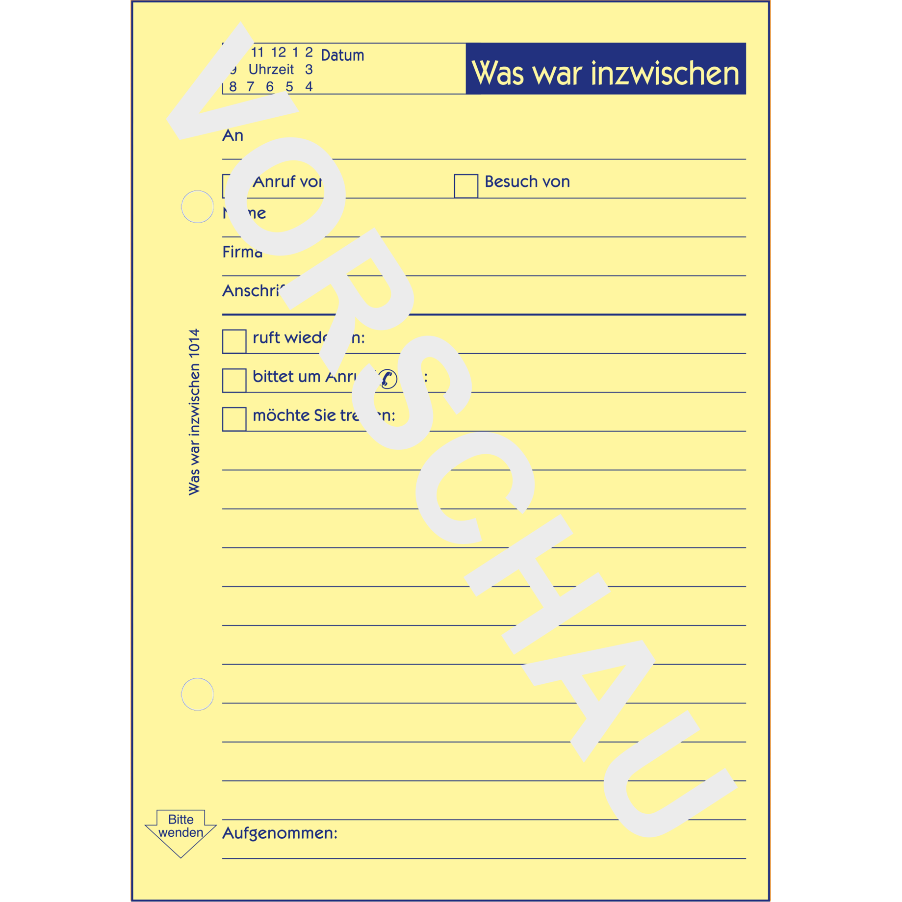 Notizblock Was war inzwischen/was ist zu tun