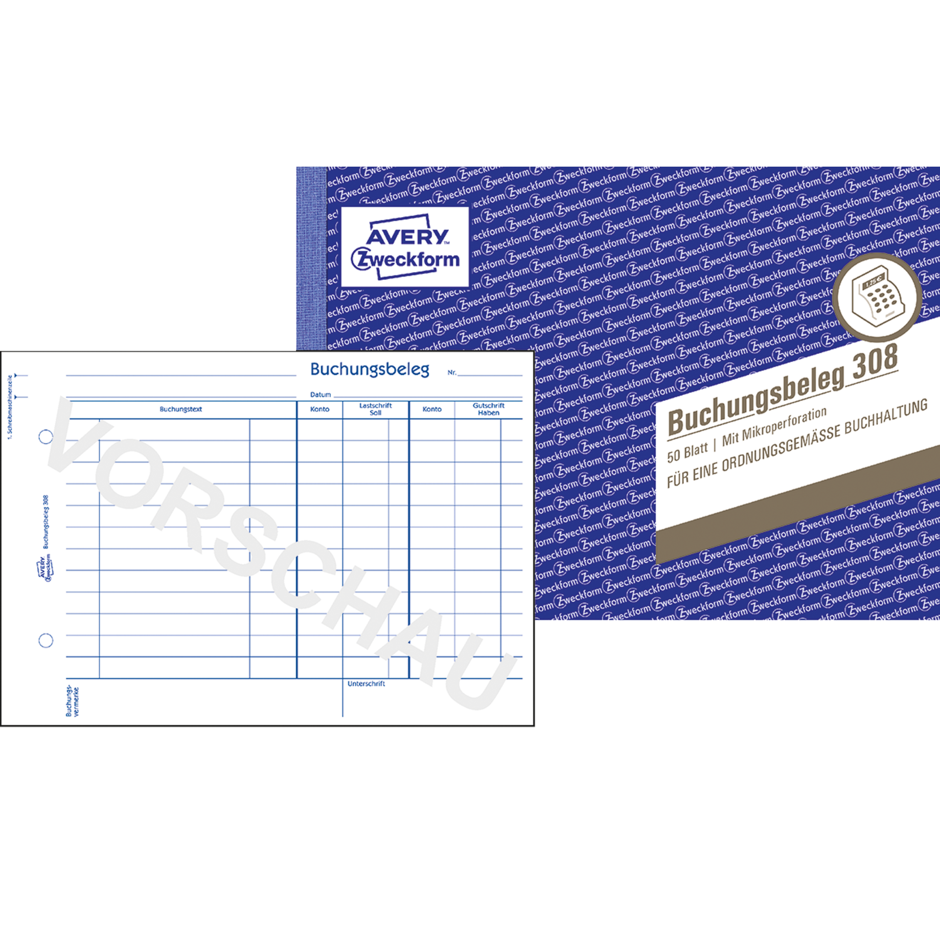 Buchungsbeleg | DIN A5 quer | 10710923