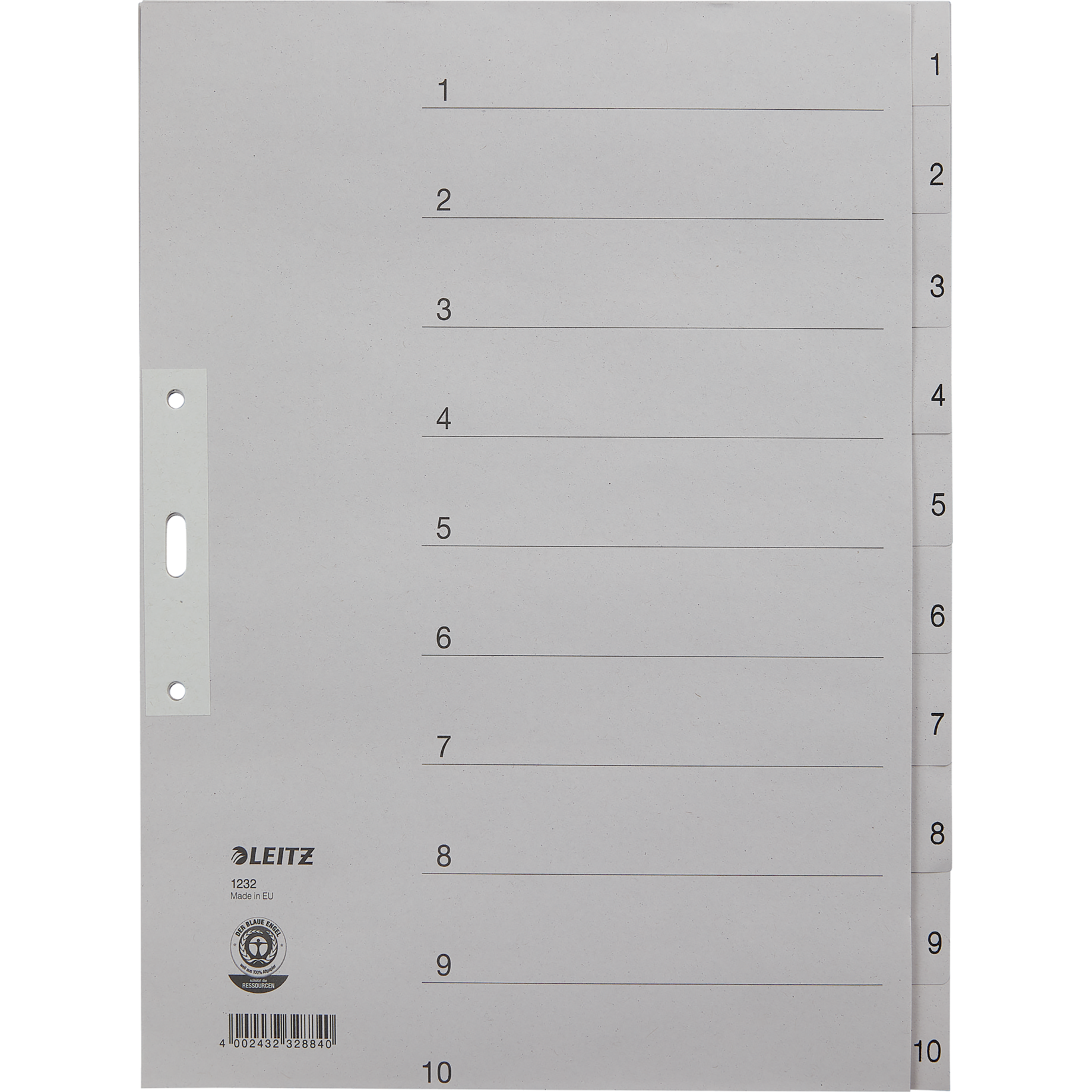 Zahlenregister, Tauenpapier
