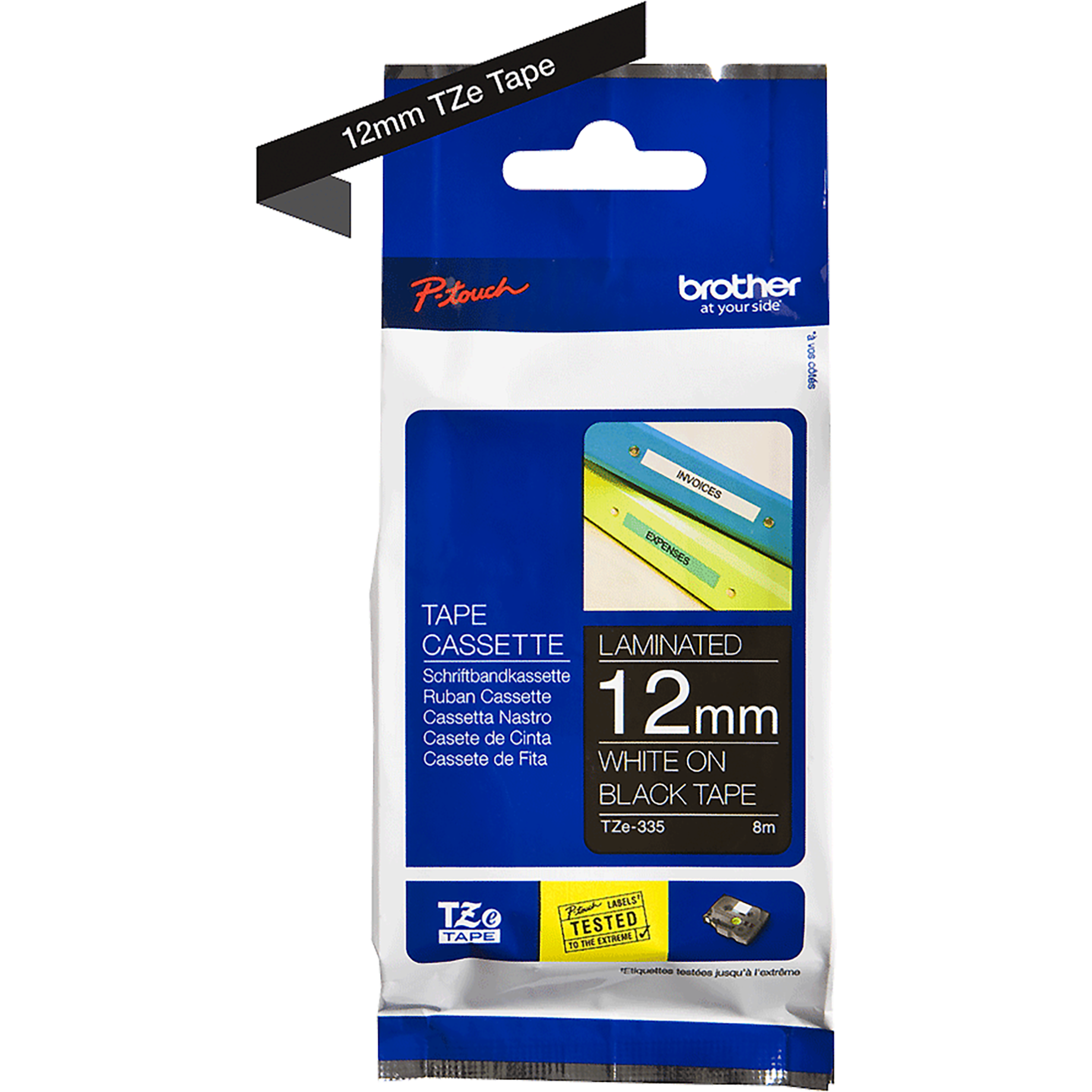 TZe-Schriftbandkassette für P-touch, laminiert