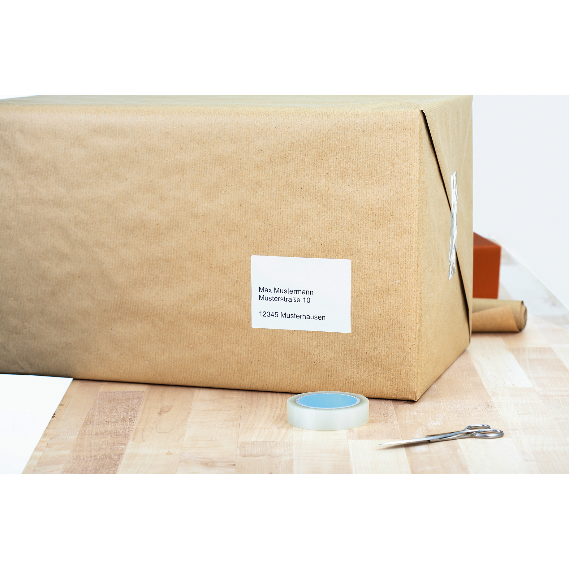 Adressetikett PREMIUM, für Paket/Päckchen, mit Rand / Eckenrundung