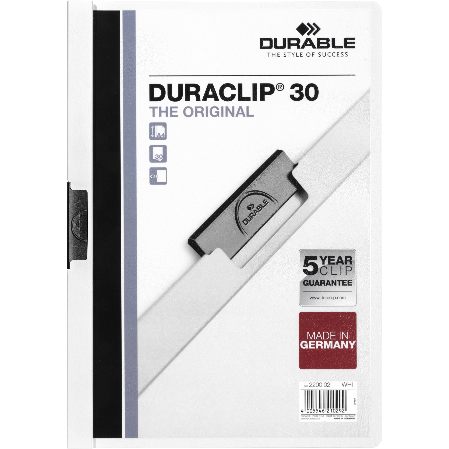 Klemm-Mappe DURACLIP® 30