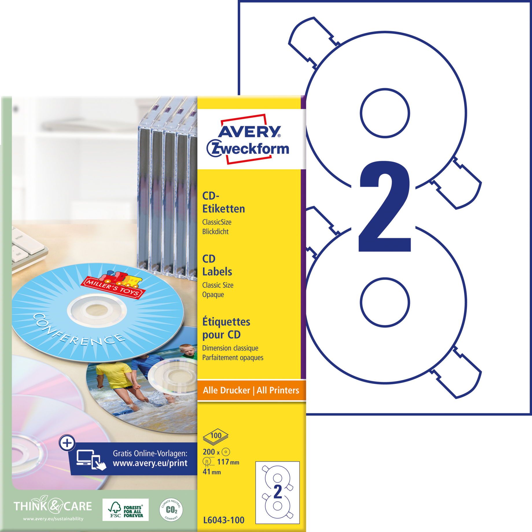 CD-Etiketten ClassicSize