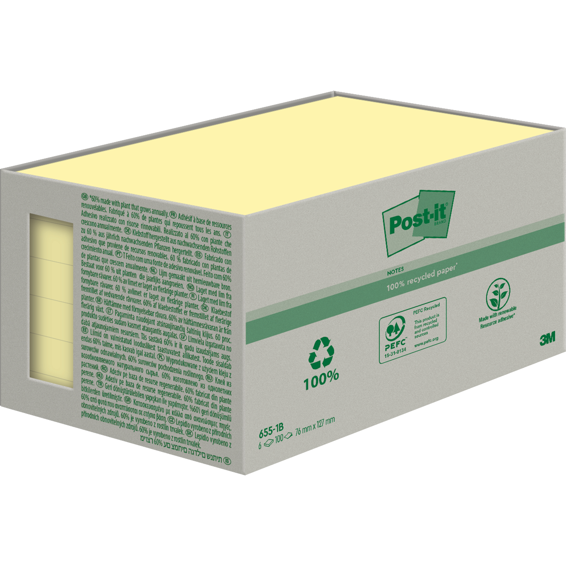 Post-it®  Recycling Notes, gelb