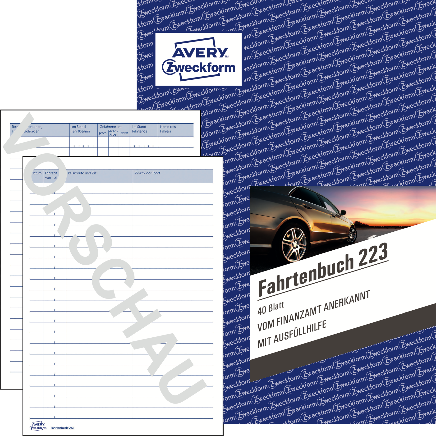 Fahrtenbuch DIN A5 für Kraftfahrzeug