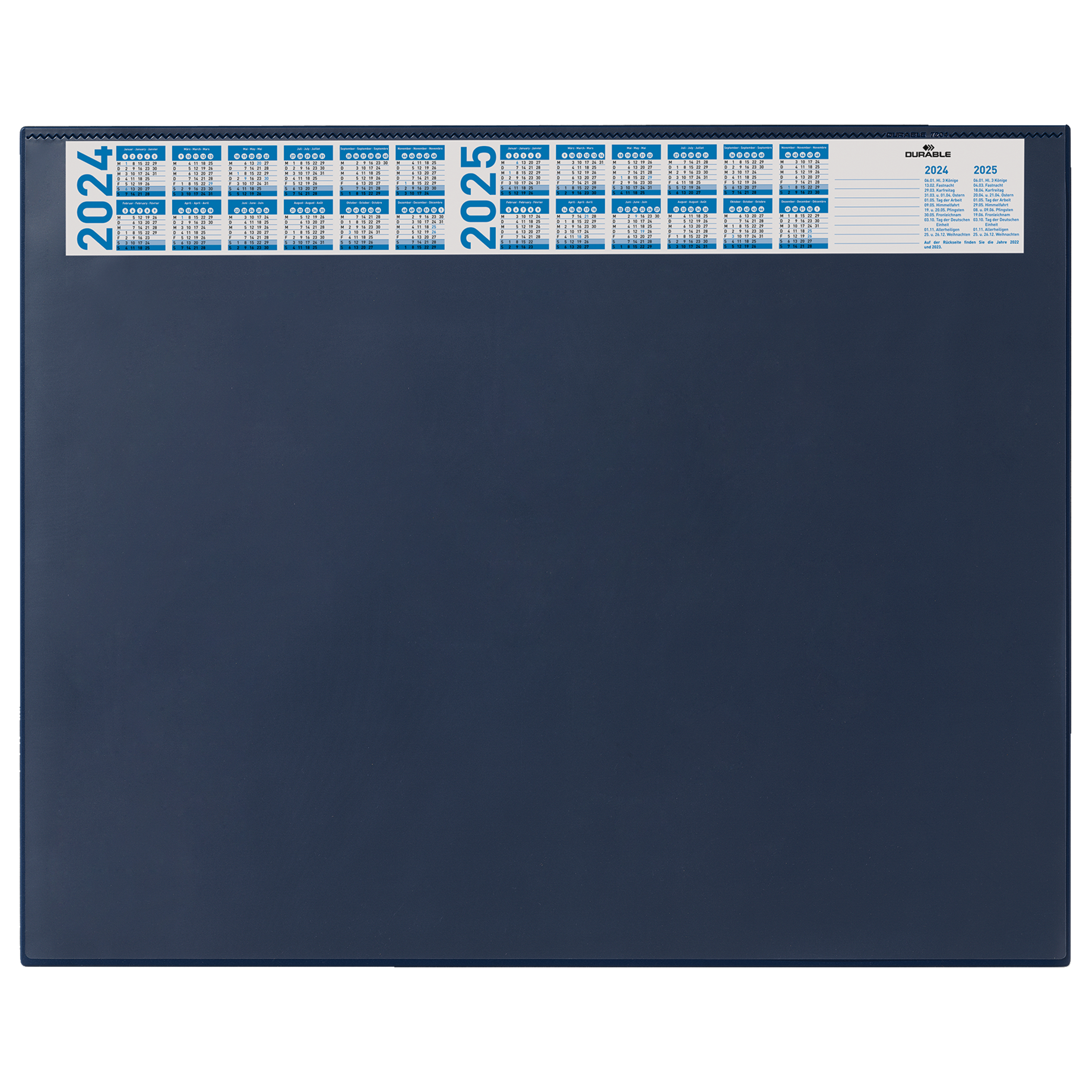 Schreibunterlage mit Jahreskalender und transparenter Abdeckung