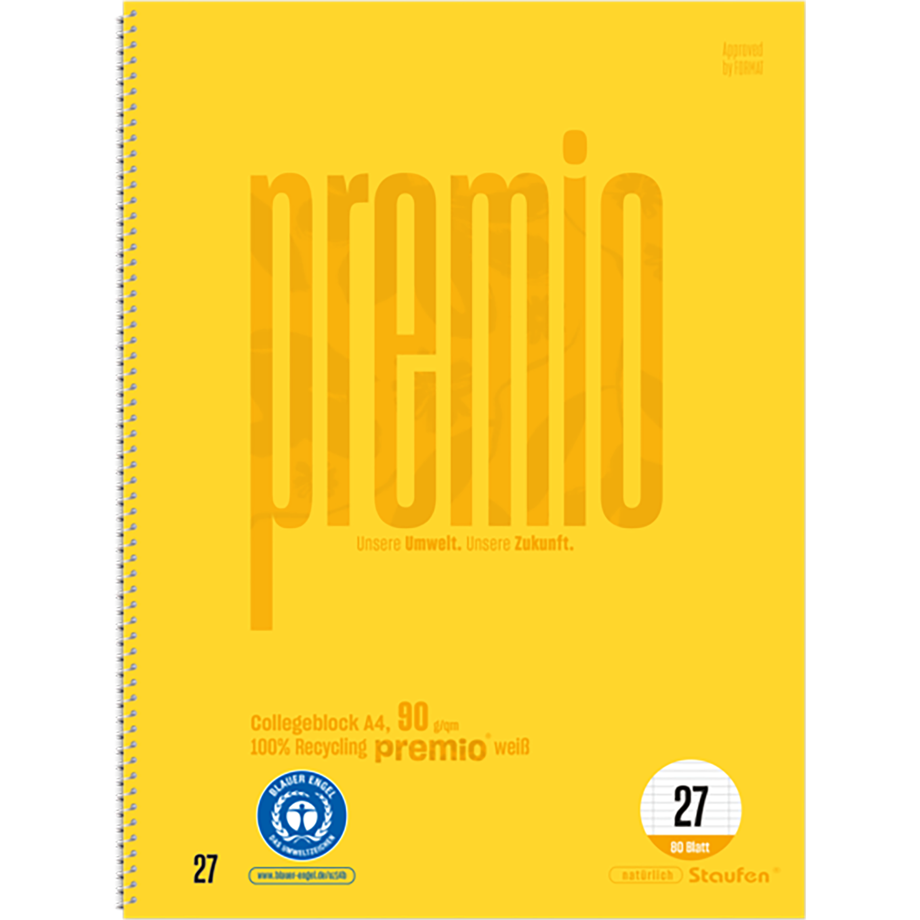 Collegeblock green90, Premium