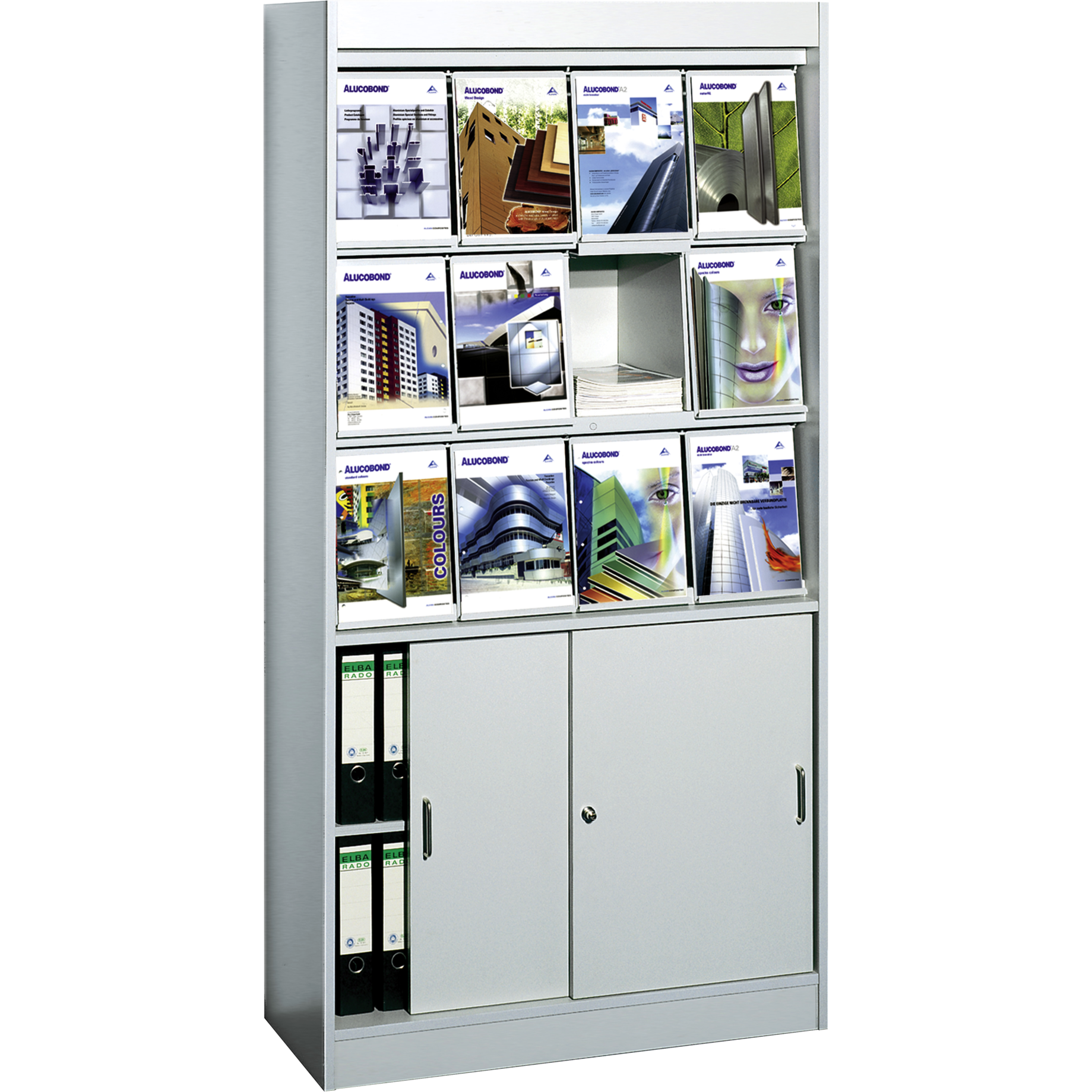 Print-Klappenschrank mit Schiebetürenschrank