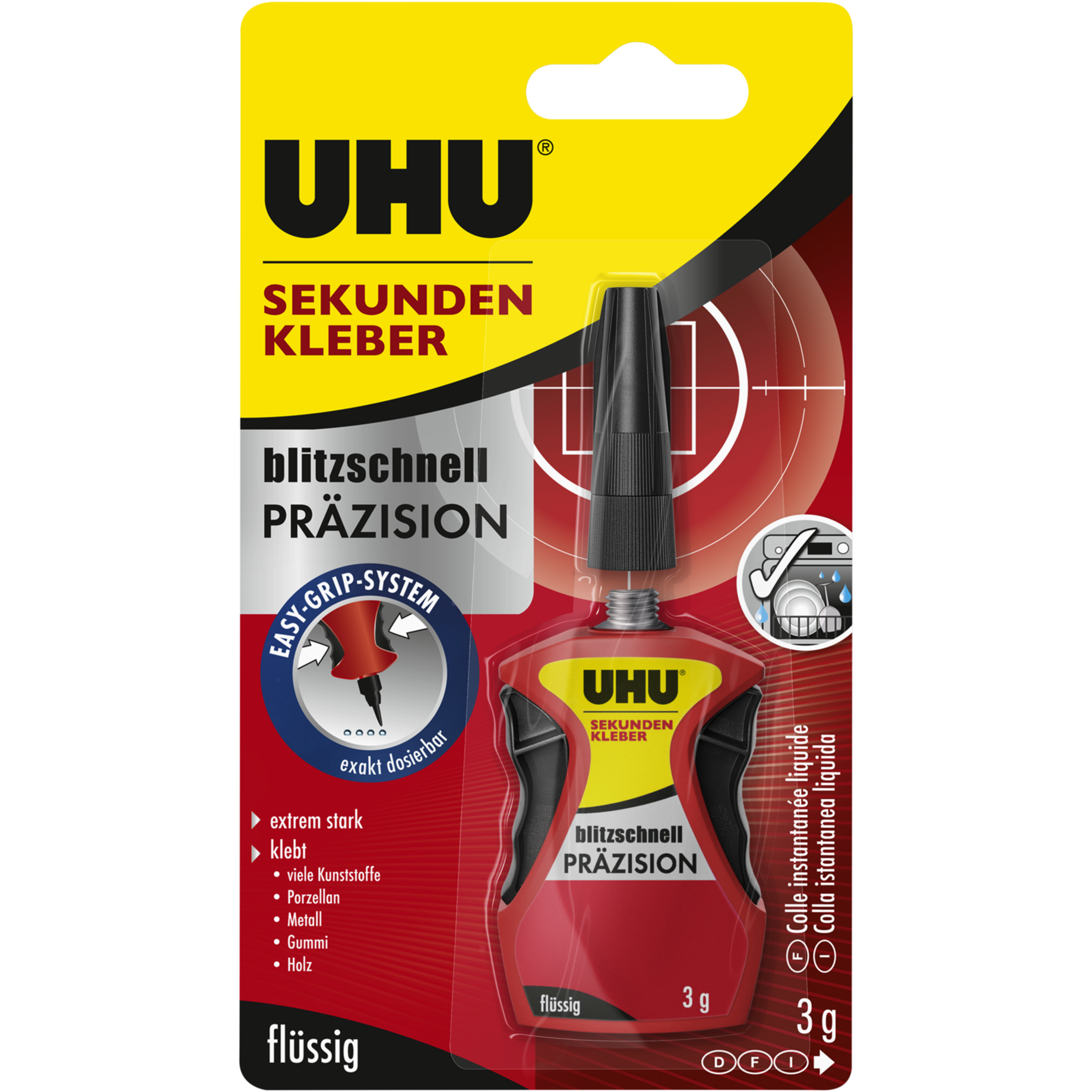 SEKUNDENKLEBER blitzschnell PRÄZISION flüssig