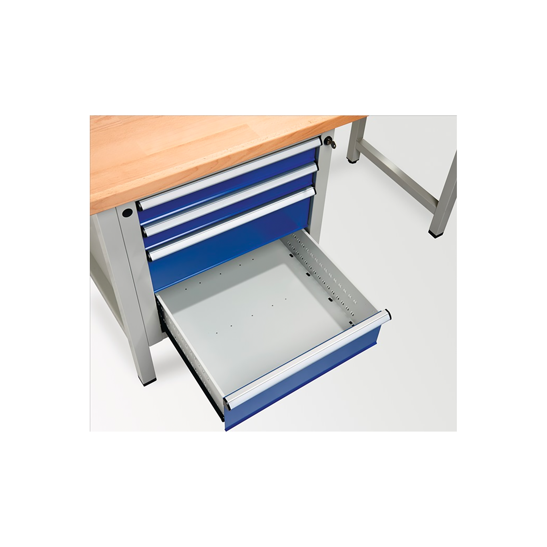 Werkbank, 3 Schubladen 1 Tür, H 84 cm