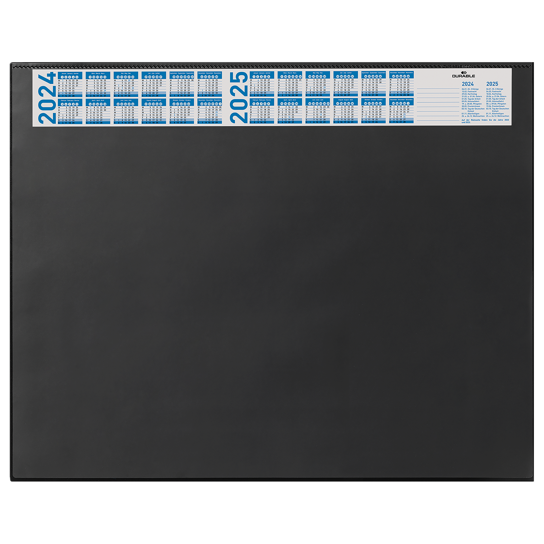 Schreibunterlage mit Jahreskalender und transparenter Abdeckung