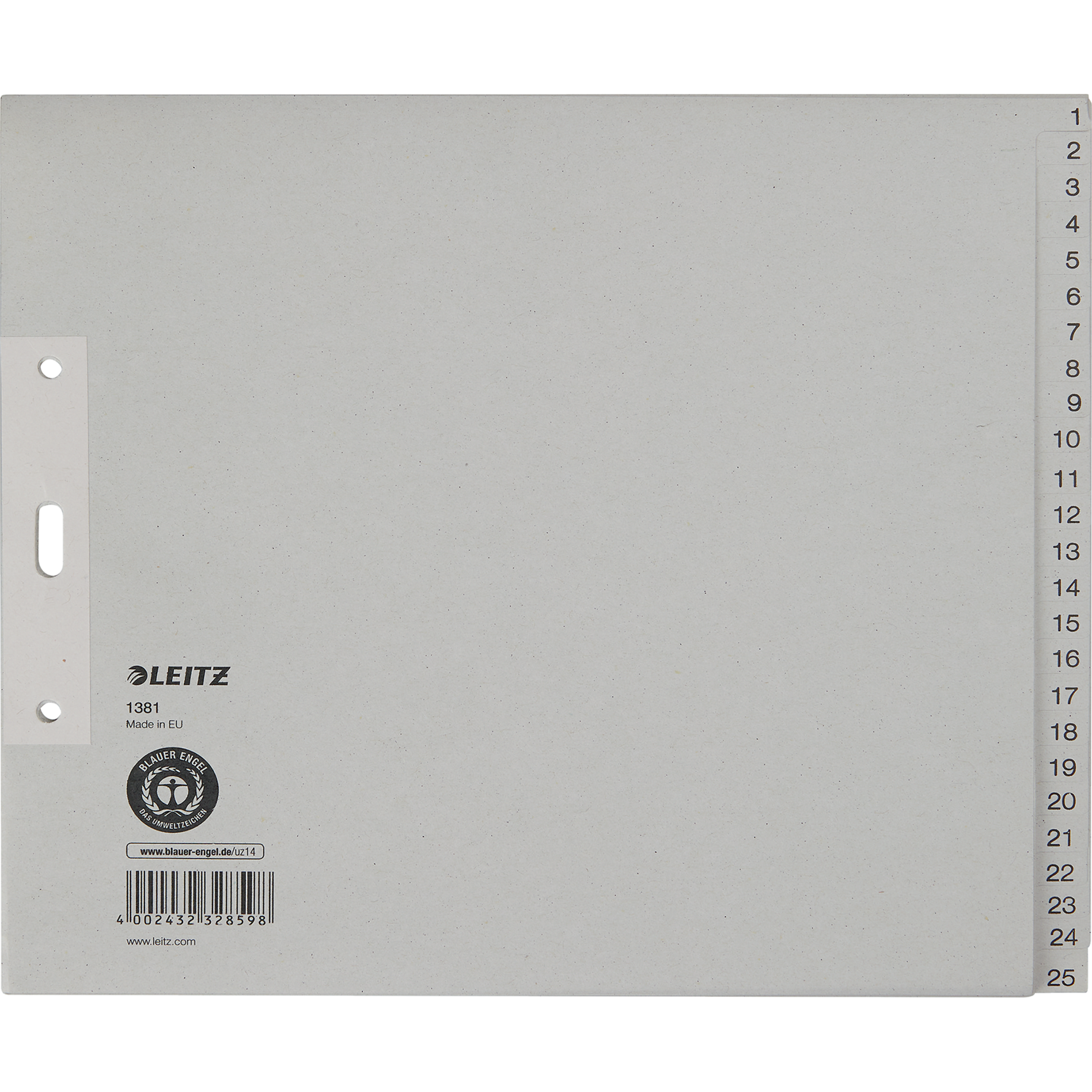 Zahlenregister, Papier