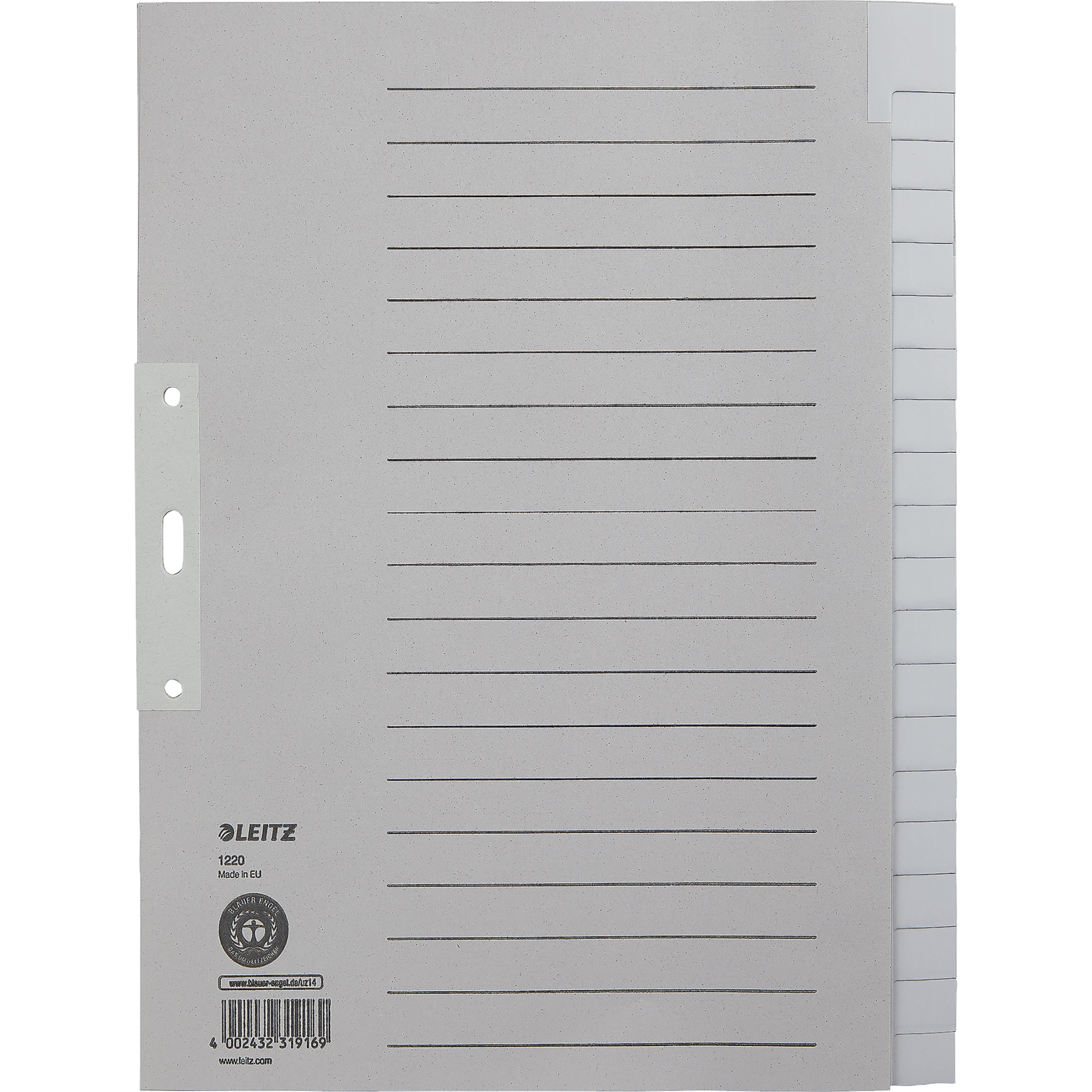 Blanko-Register, Papier