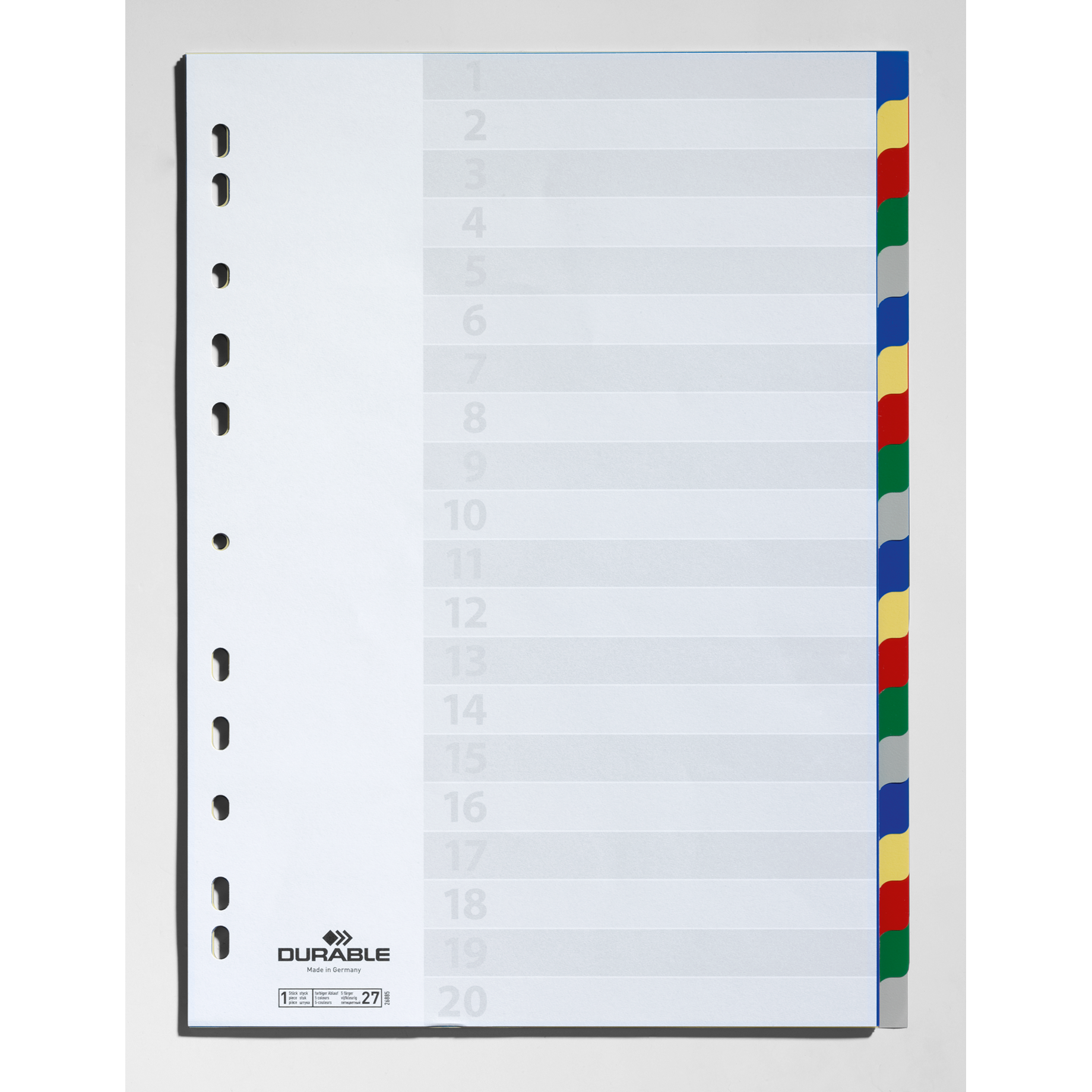 Blanko-Register, Kunststoff