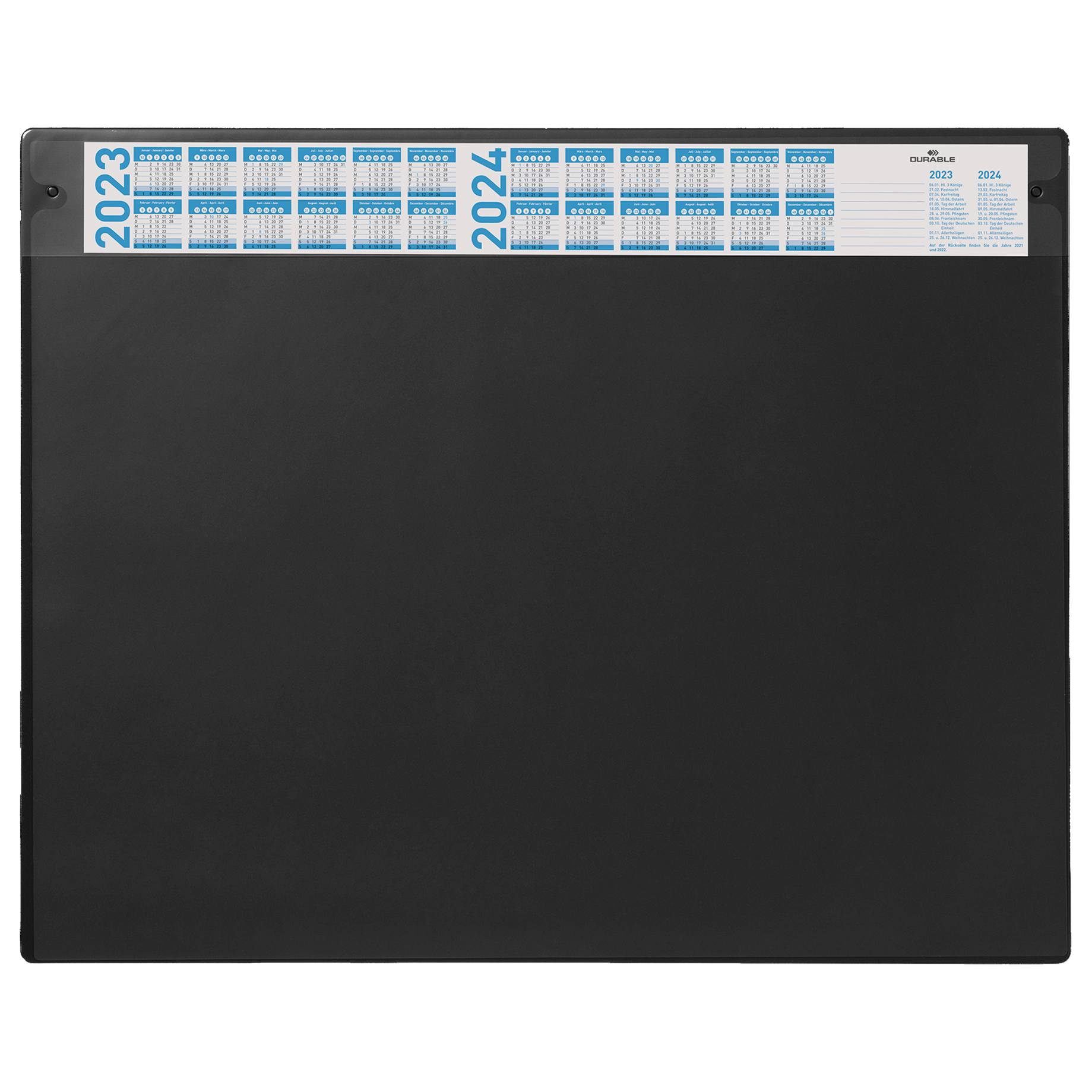Schreibunterlage mit Jahreskalender und abnehmbarer Abdeckung